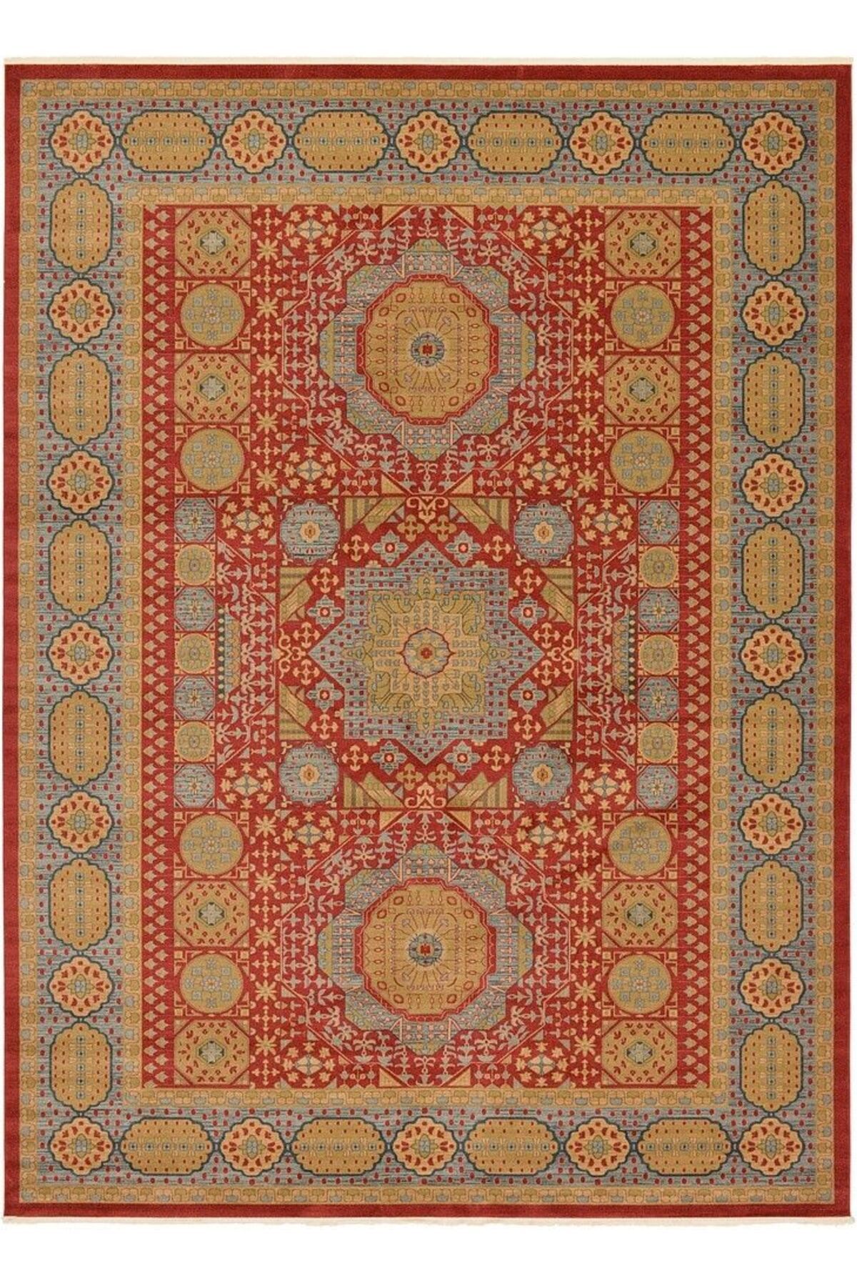 Rugs Modern Halı Leyla Koleksiyonu Turuncu Tonlu Antik Desenli Dokuma Taban Modern Dekoratif Halı leyla57