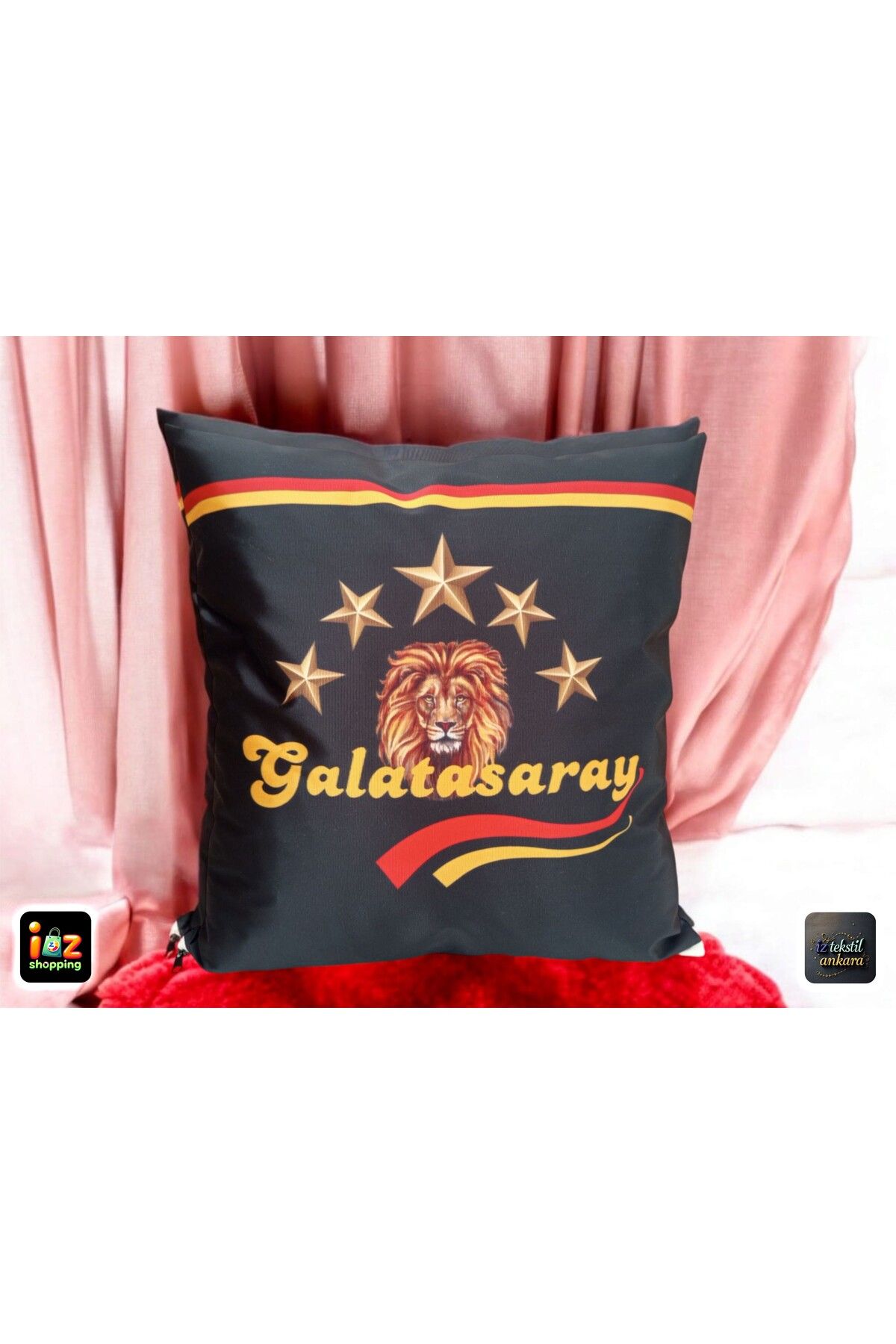 İZ WORTH WEARİNG GALATASARAY YAZILI RAŞEL KUMAŞ DİJİTAL BASKI 40X40cm.1 adet fiyatıdır.(ARKA VE ÖN AYNI BASKIDIR.)