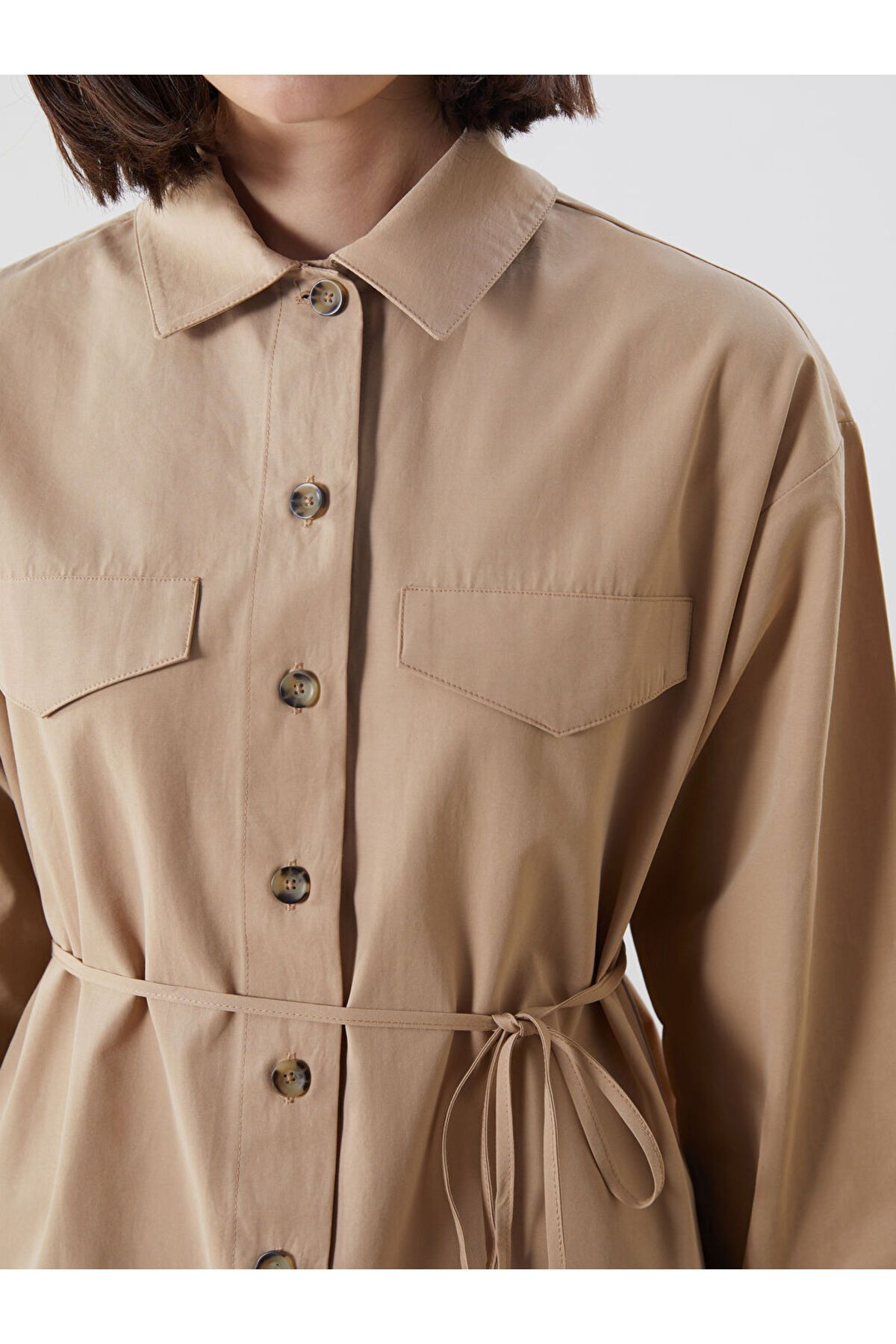 LC Waikiki Yeni Sezon Poplin Kadin Gomlek Tunik - S5MH67Z8