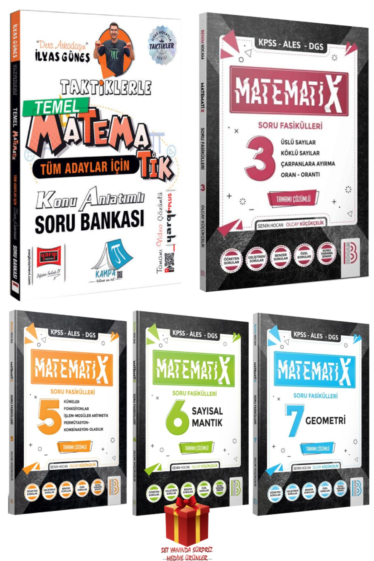 Yargı Yayınları Taktiklerle Temel Matematik Konu Anlatımlı Soru Bankası İlyas Güneş+Matematix Serisi+Hediye