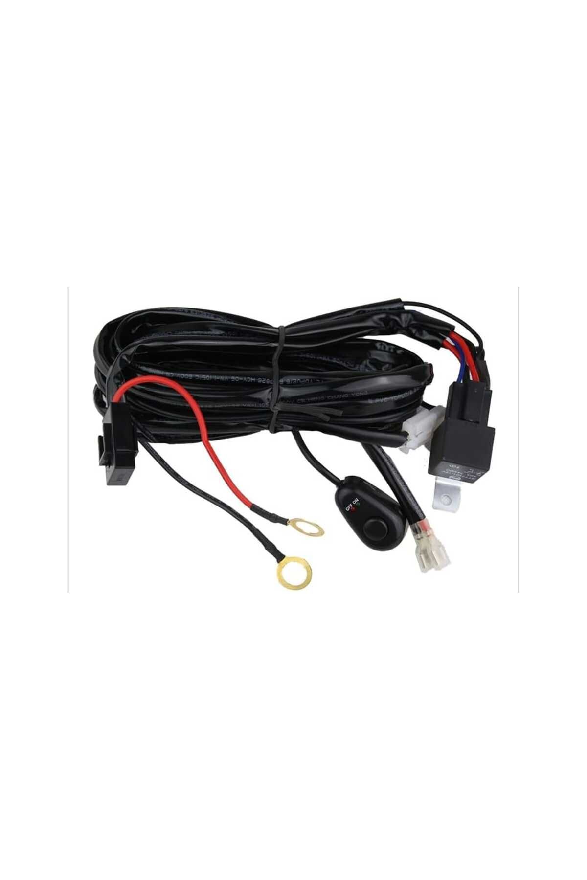 AUTOREY-Wiring Installation with Button and Relay, for Led Projector and Led Bar 5