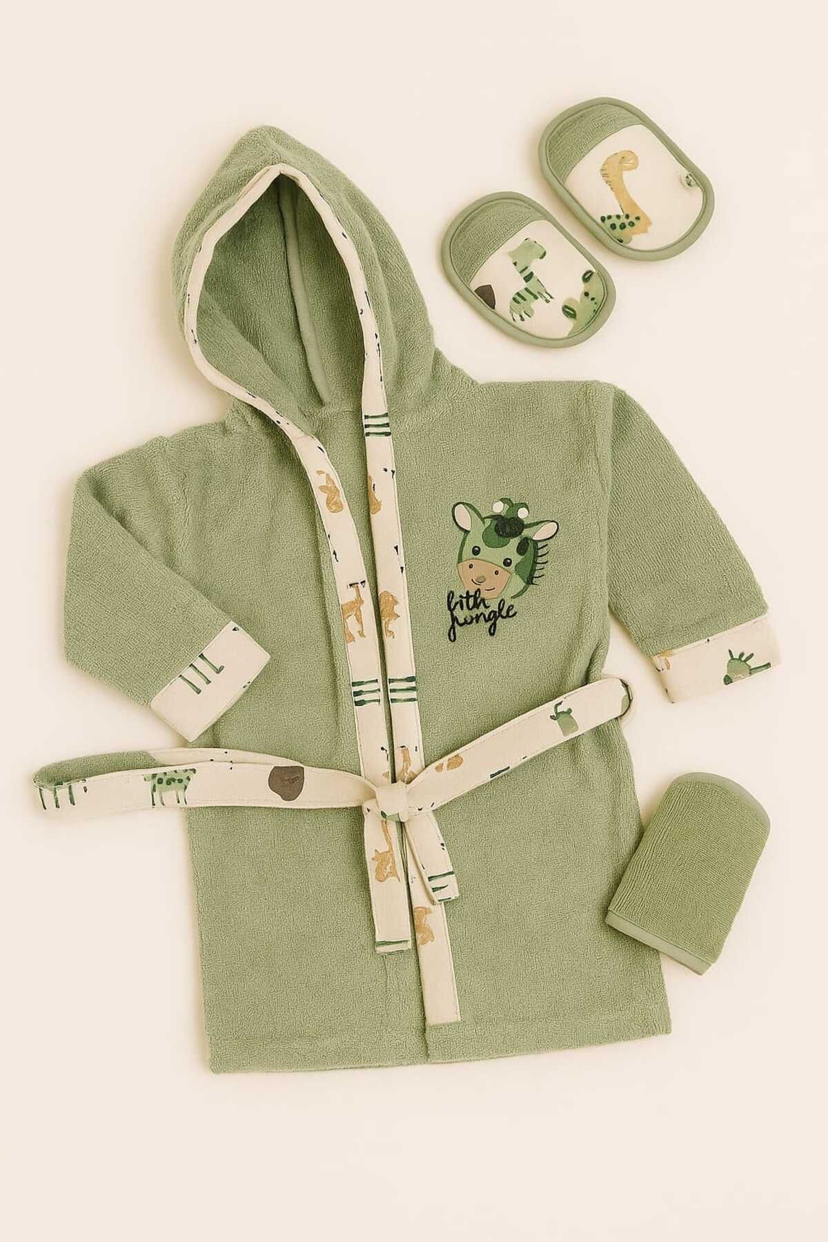 MelzBaby Unisex Bebek Bornoz Takımı