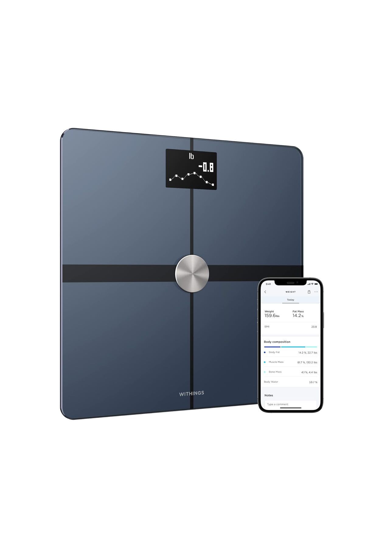 Withings-/Body+ - Smart Body Composition Wi-Fi Digital Scale With Smartphone App - Wbs05 2