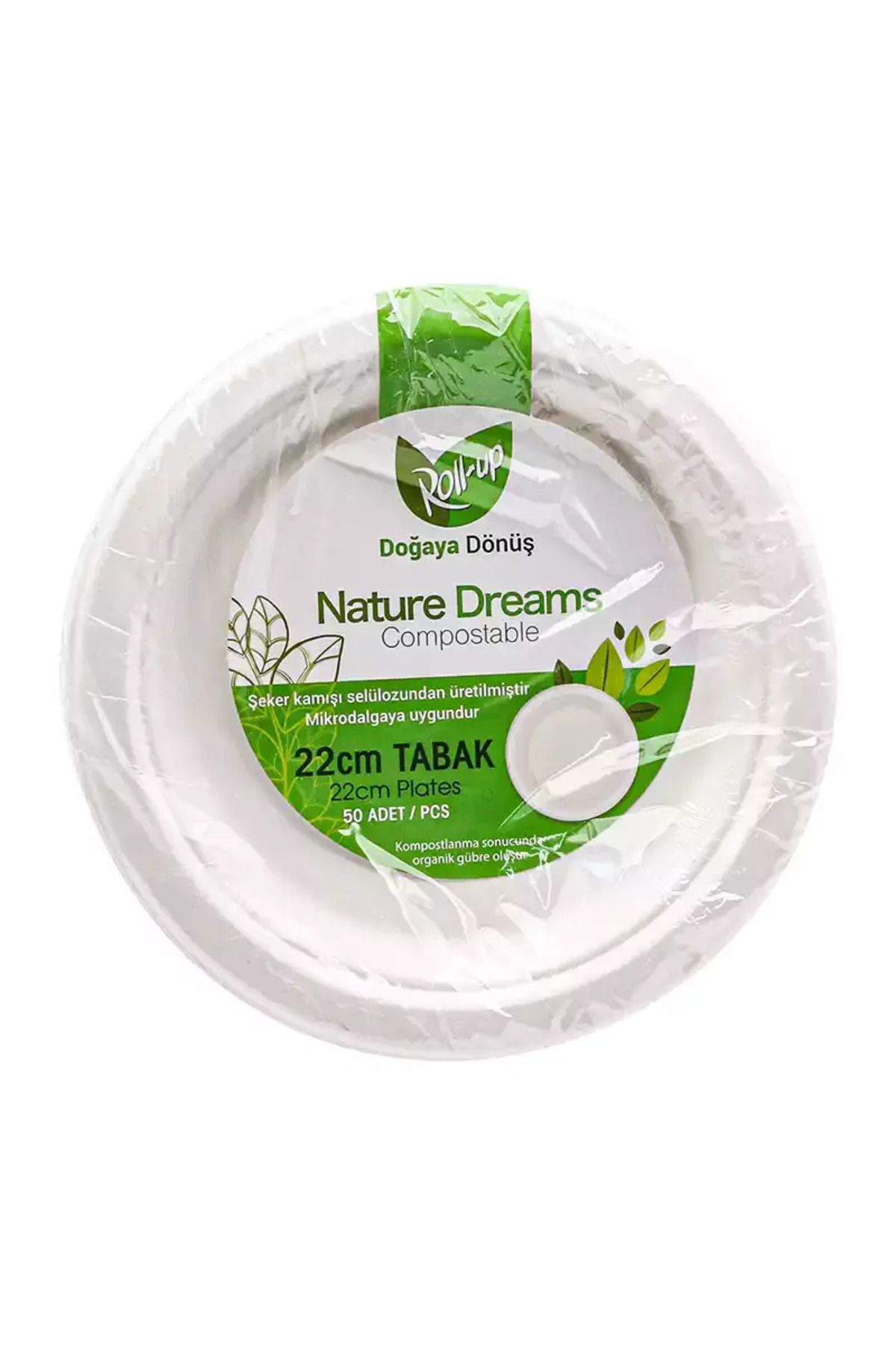Roll-Up Roll Up Nature Dreams Doğa Dostu Karton Tabak 22 cm 50li