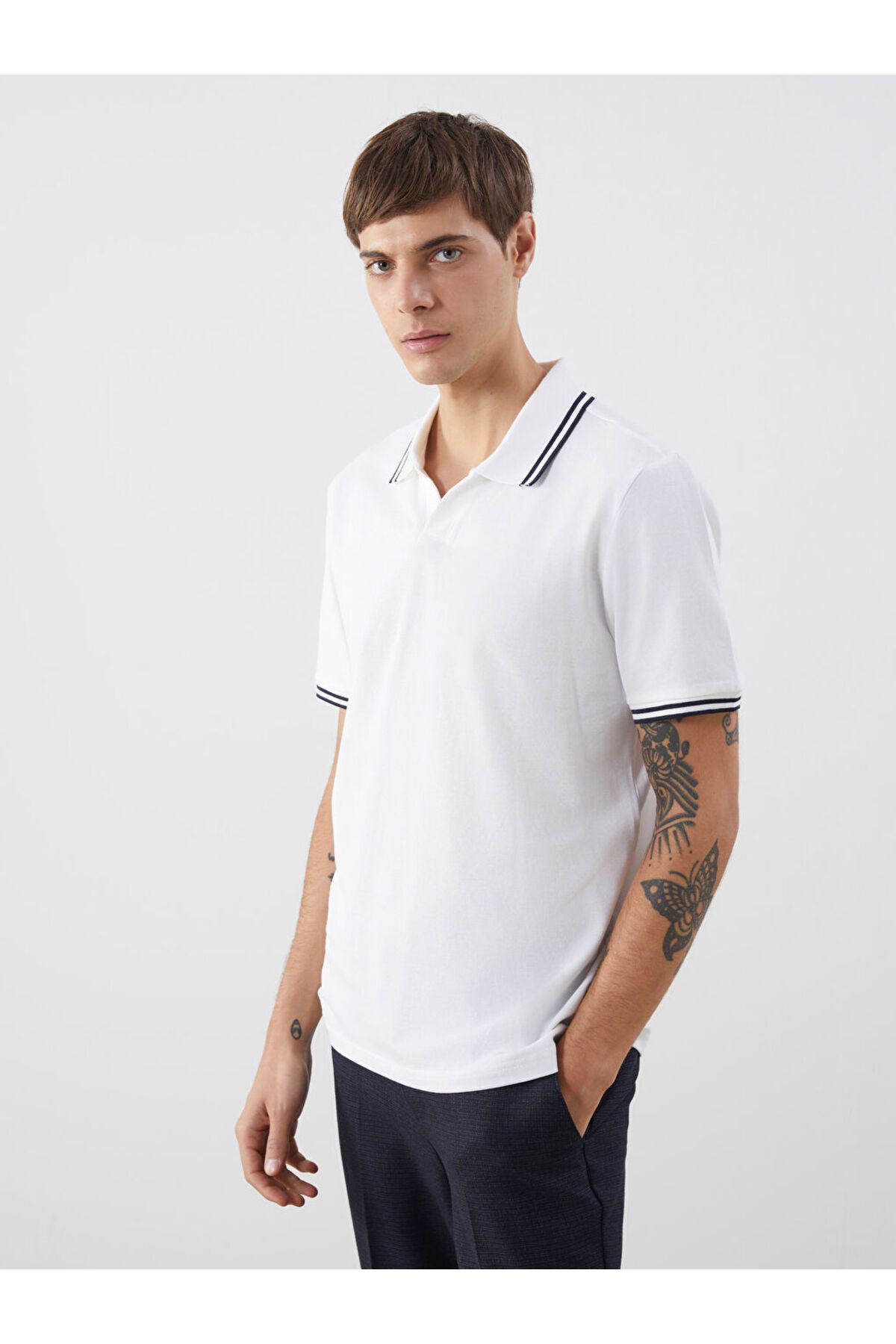 LC Waikiki Yeni Sezon Polo Yaka Kisa Kollu Pike Erkek Tisort - S5KO06Z8
