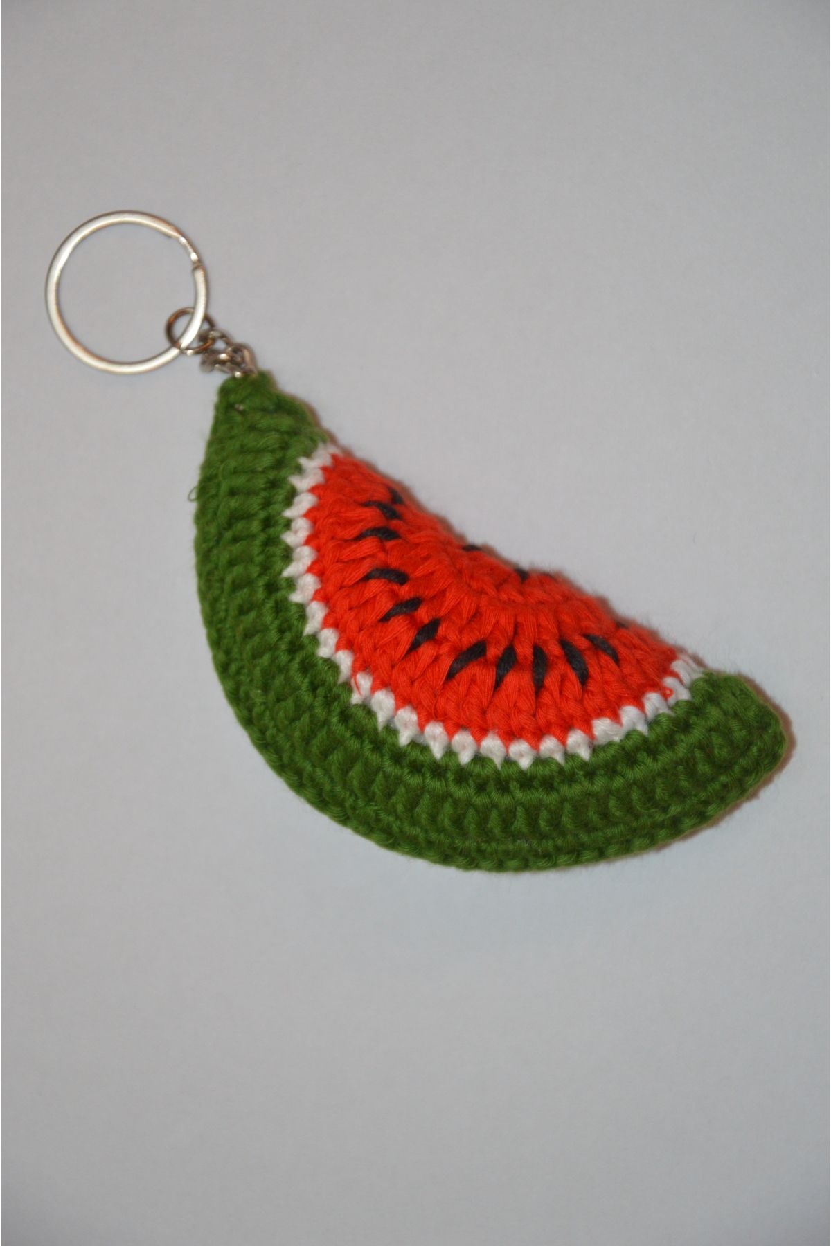 Perinin Elleri Tığ Örgü Amigurumi Karpuz Anahtarlık - El Emeğiyle