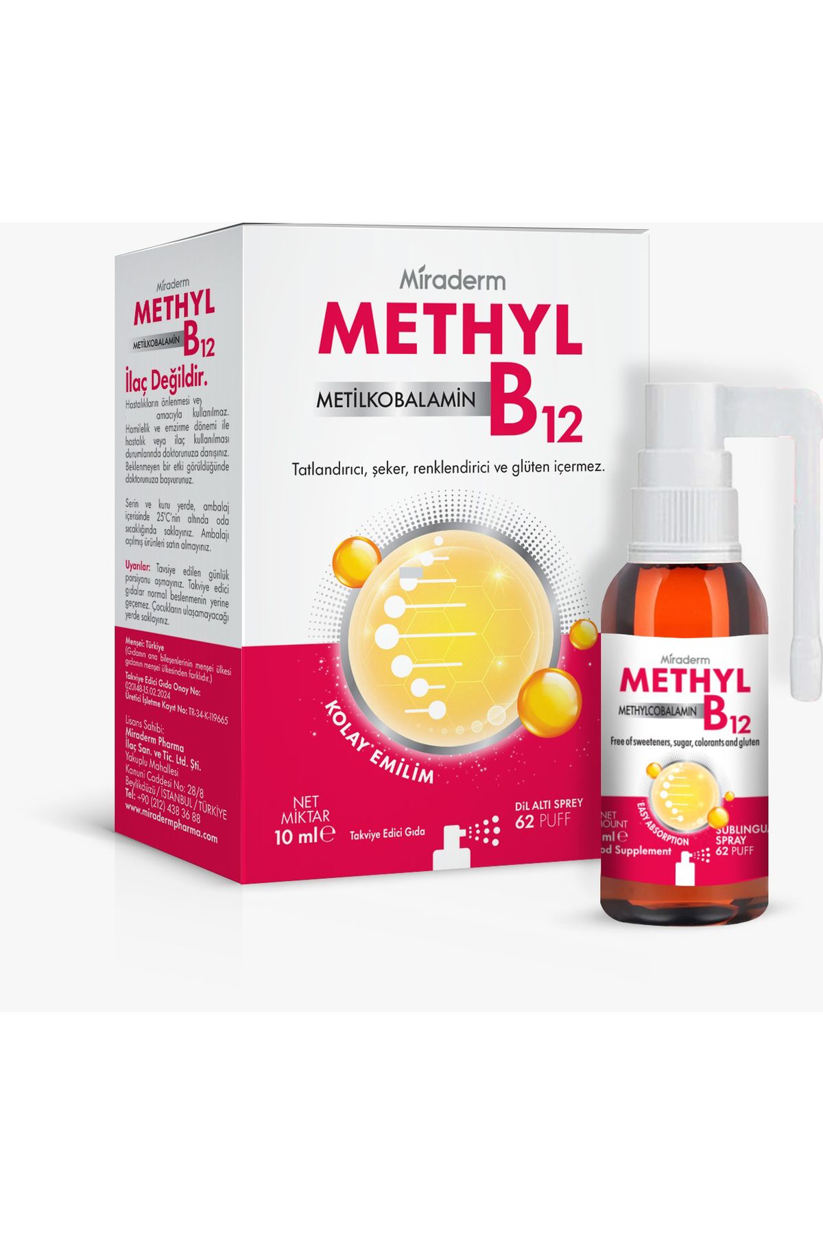 Miraderm METHYL B12 SPREY 10 ML
