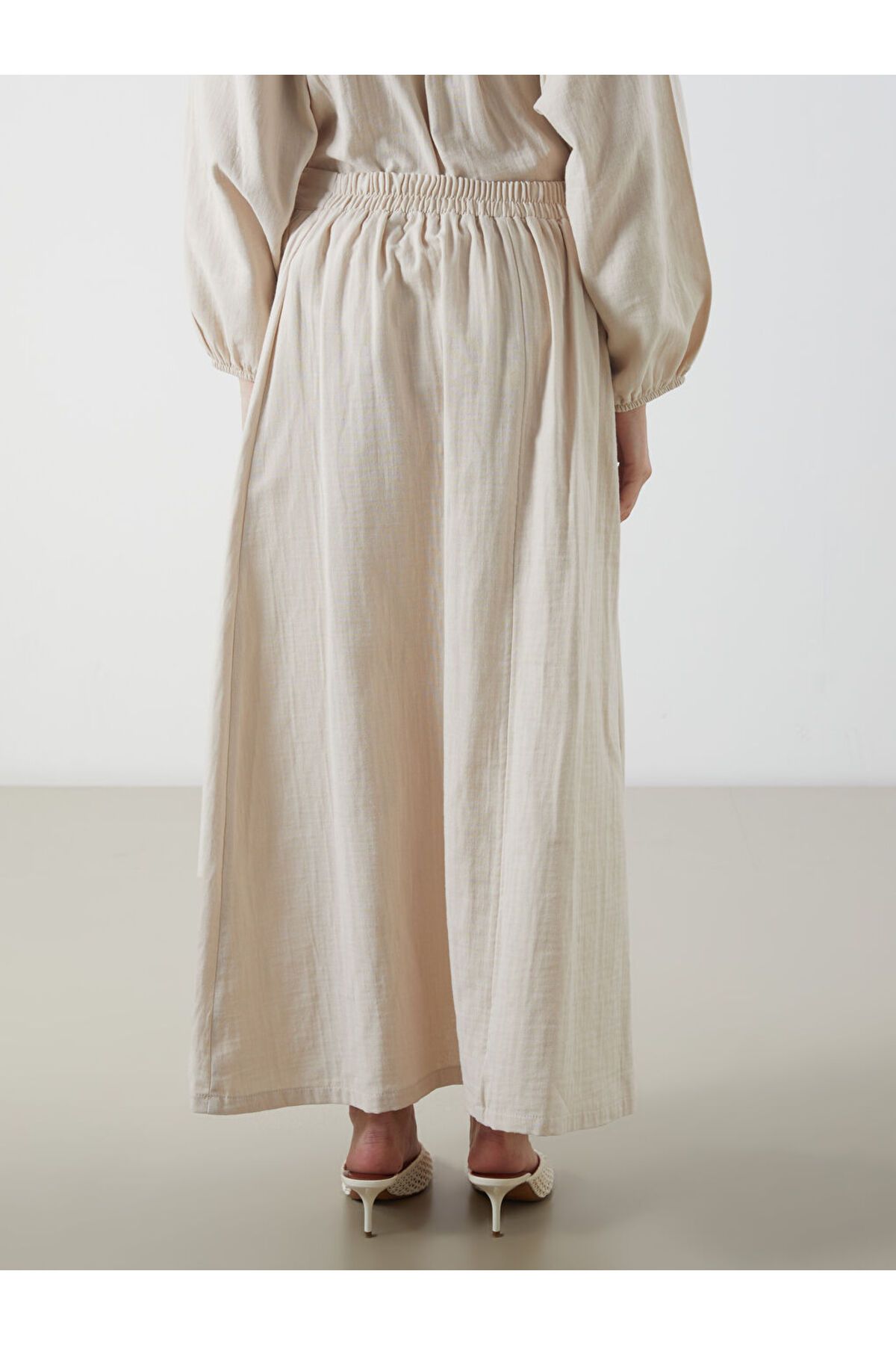 LC Waikiki Yeni Sezon Beli Lastikli Muslin Klos Etek - S5MO67Z8