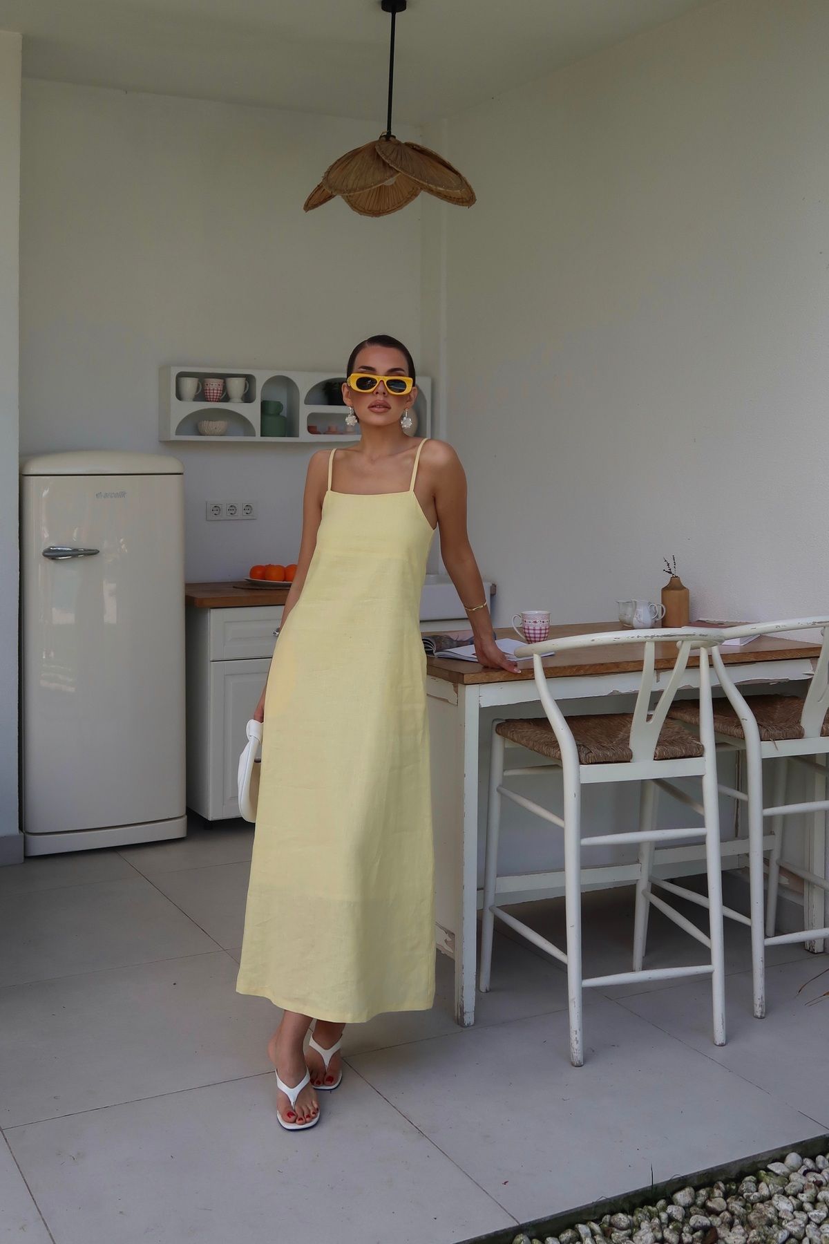 Swass Palma Summer Casey Askılı Elbise Sarı