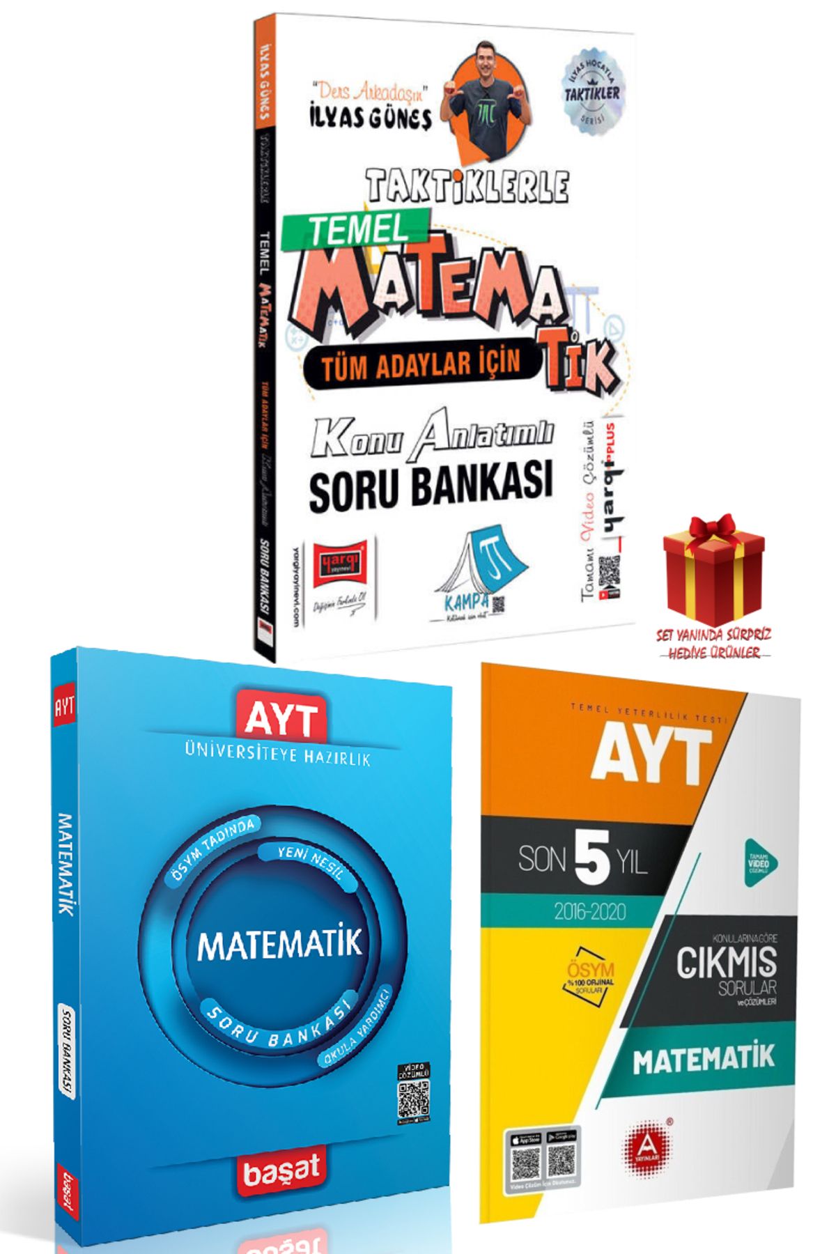 Yargı Yayınları Taktiklerle Temel Matematik Konu Anlatımlı Soru Bankası İlyas Güneş+AYT Matematik SB+AYT Çıkmış S