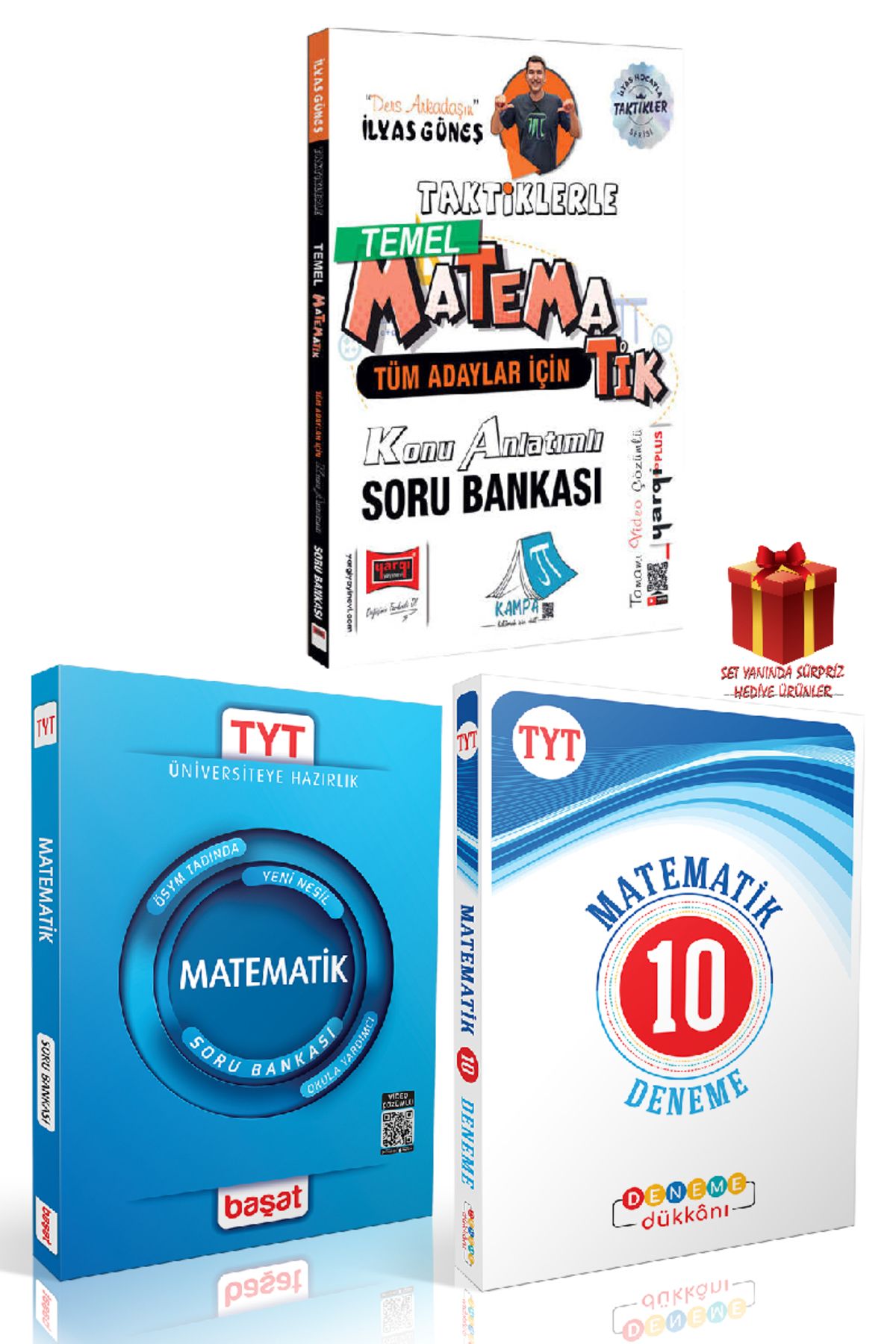 Yargı Yayınları Taktiklerle Temel Matematik Konu Anlatımlı Soru Bankası İlyas Güneş+TYT Matematik SB+Deneme