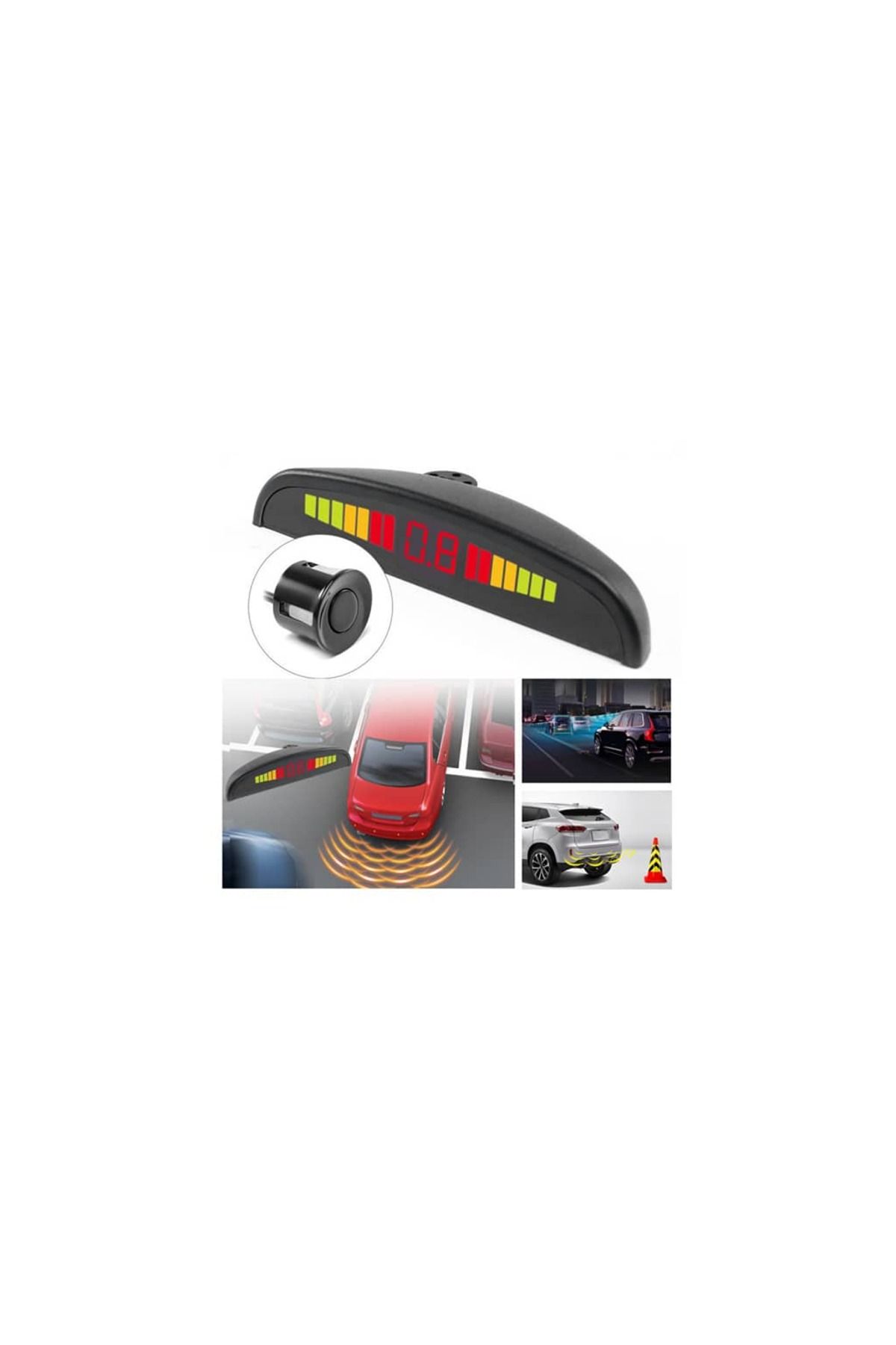 AUTOREY-Car parking sensors, kit of 4 sensors, LED display 4