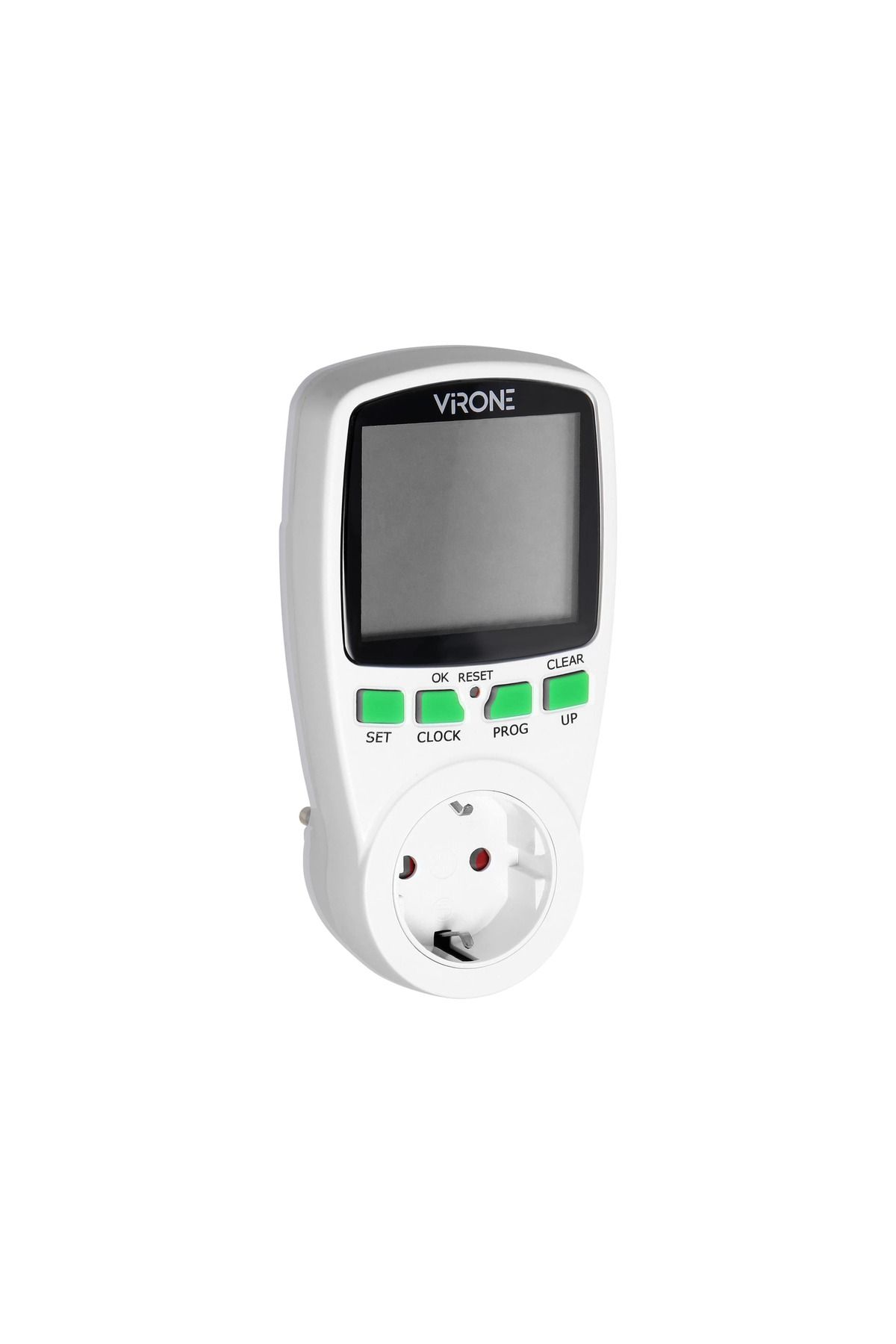 Virone-Programmable socket VIRONE DT-1(GS), schuko, 230V, 16A, 3680W, 12/24 hours, IP20, 16 programs, white 3