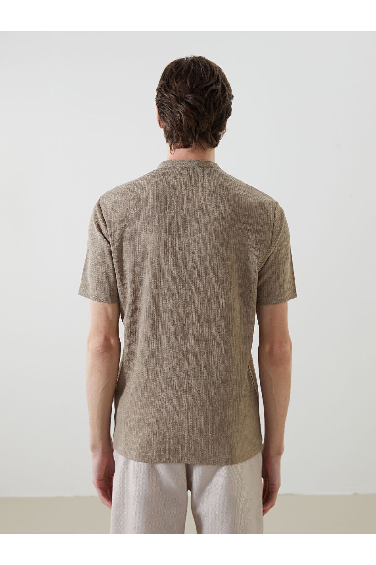 LC Waikiki-Νέα σεζόν Judge Collar Patterned Buttoned Ανδρικό Tisort με υφή - S5G417Z8 4
