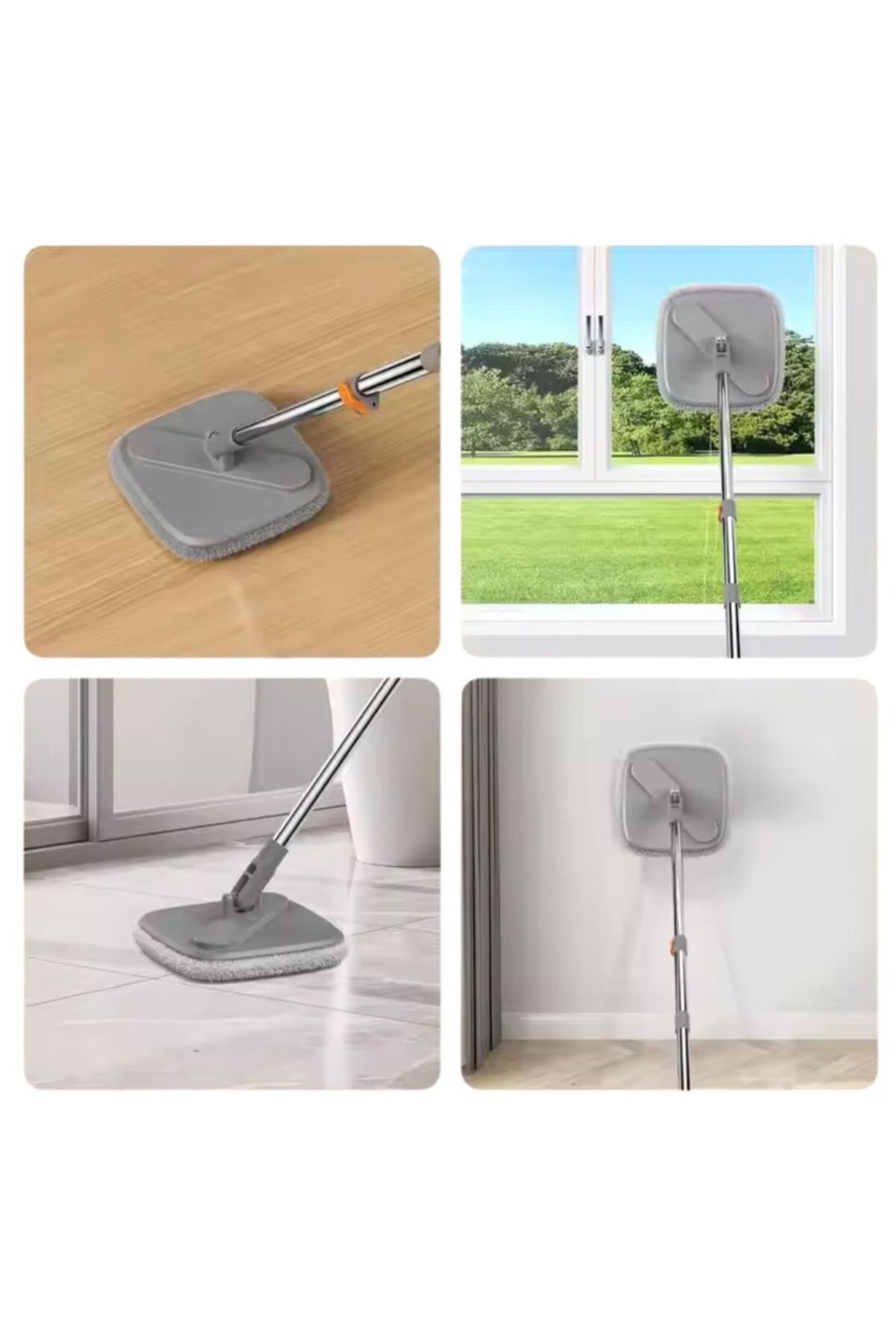 Denx-Upgraded Smart Floor Mop and Bucket, Flat Mop Set with Clean Water Dirty Water Separation System 5