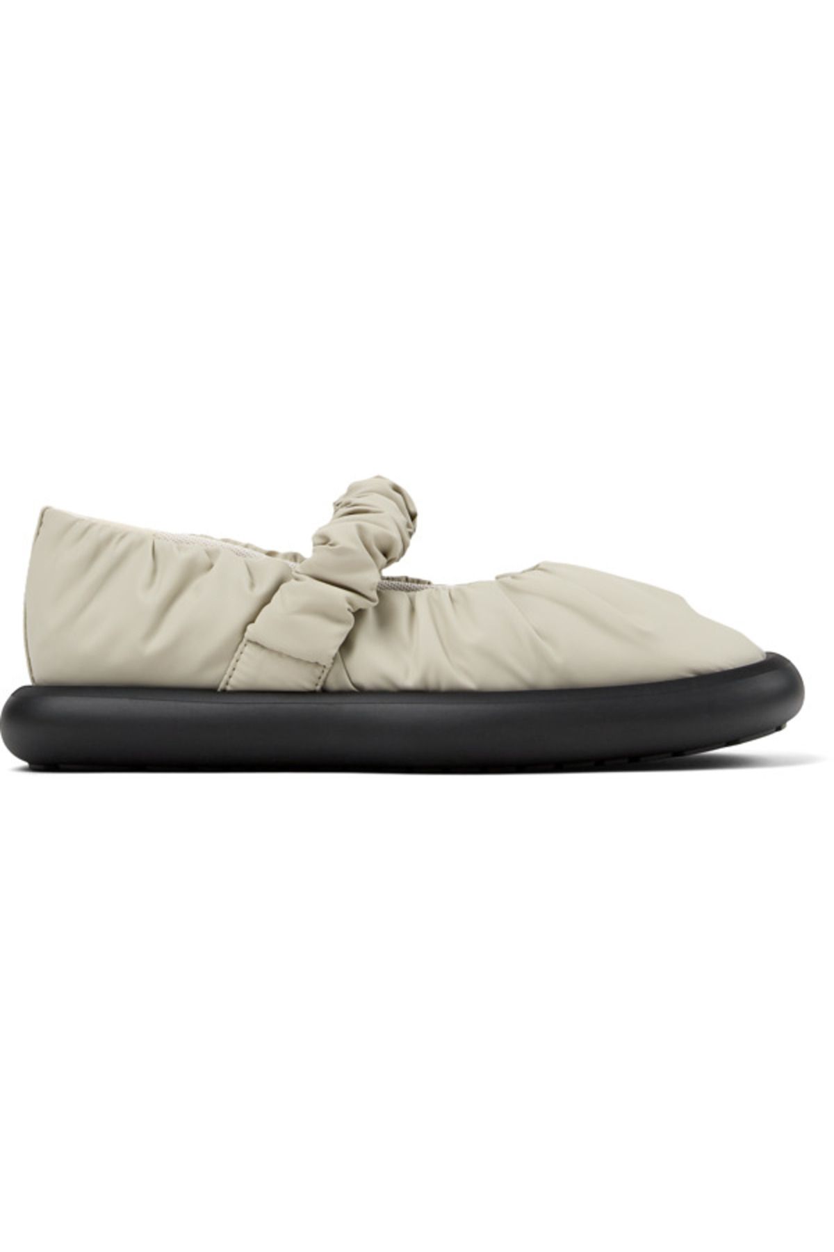 CAMPER-Women’s Grey Flats With Elastic Strap & Hook And Loop - Lightweight & Daily Use Onda 2