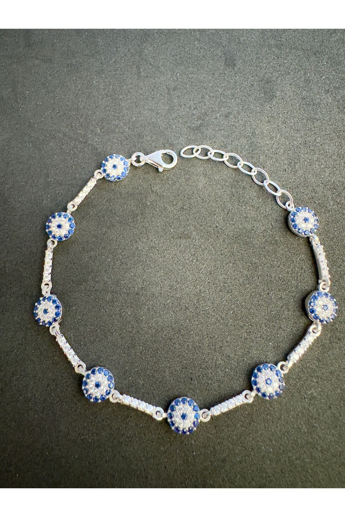 lolajewelry luxury style zirkon taşlı 8li 925 ayar gümüş bileklik