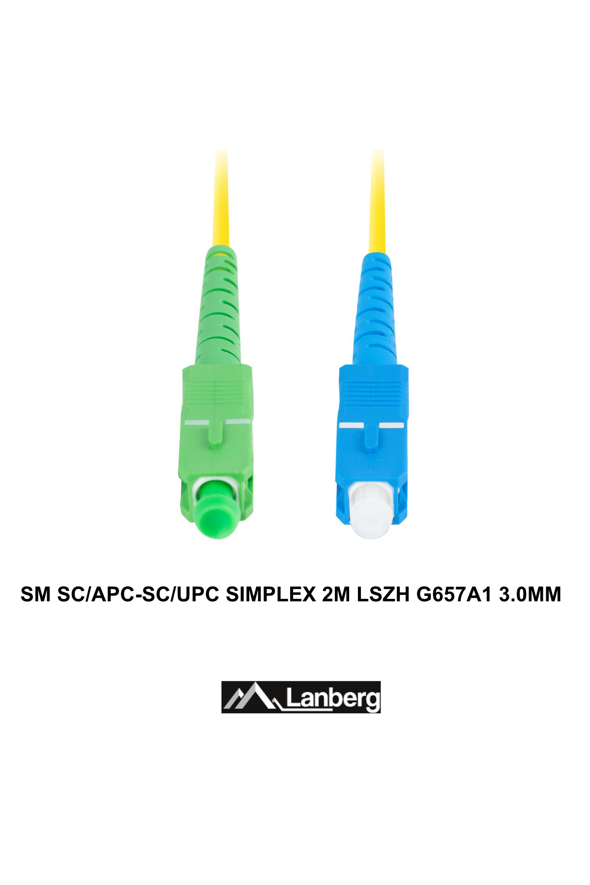 Lanberg-Fiber Optic Network Cable With Length 2 M And Sc/apc-sc/upc Connectors, Sm, Simplex 3.0mm 3