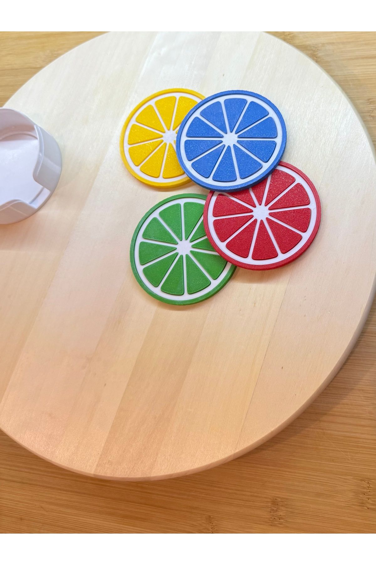 CraftLabBK Meyve İçi Bardak Altlığı 4lü Set