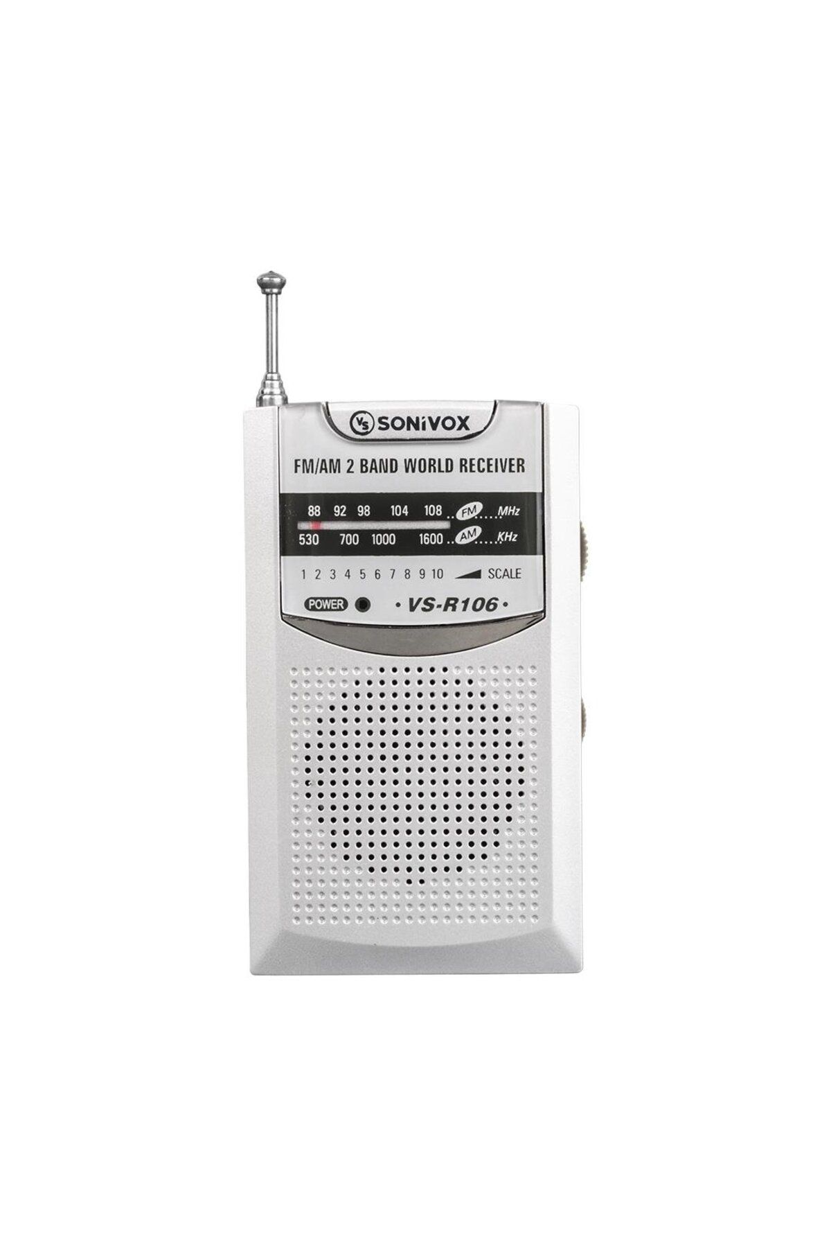 Powermaster Sonivox VS-R106 Analog Radyo Gümüş Renk