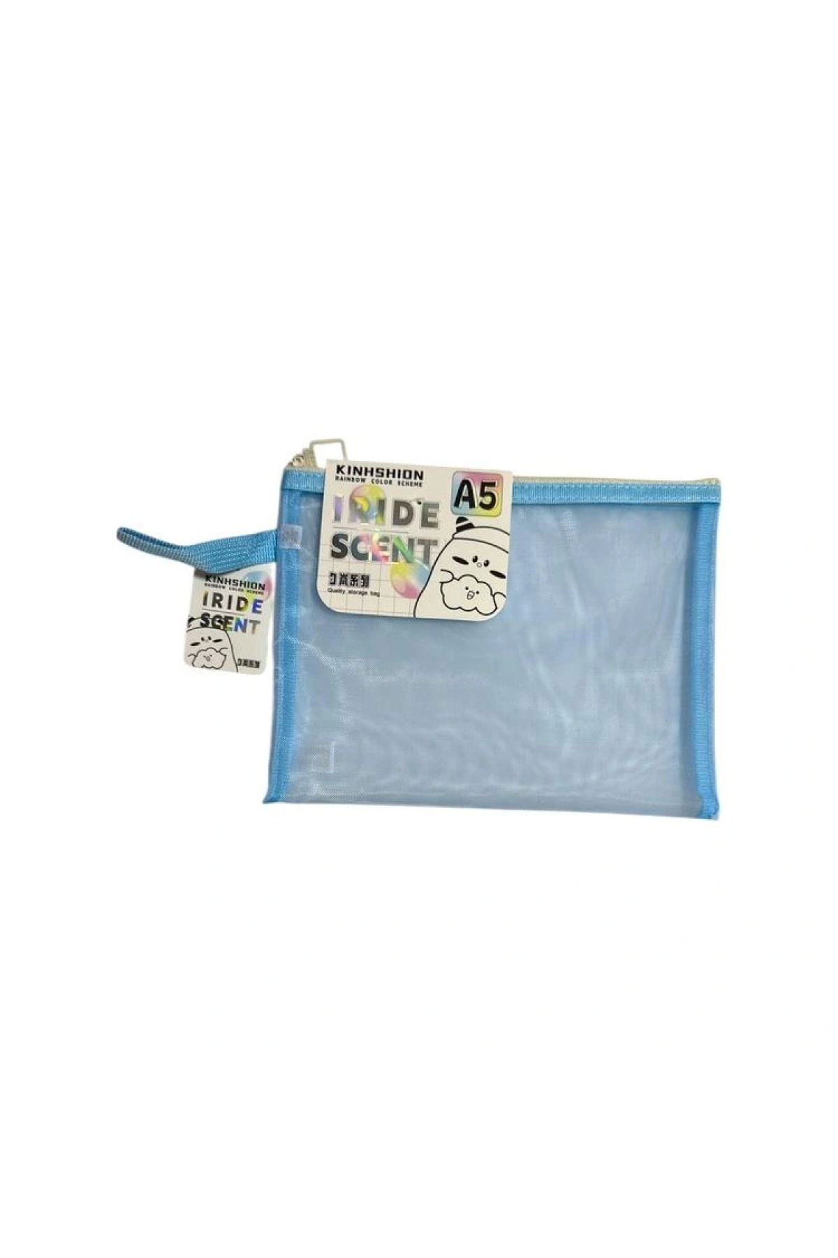 Odak-Xl5121 Zippered Handle Mesh Rainbow A5 Bag (Mesh File) - Single 3