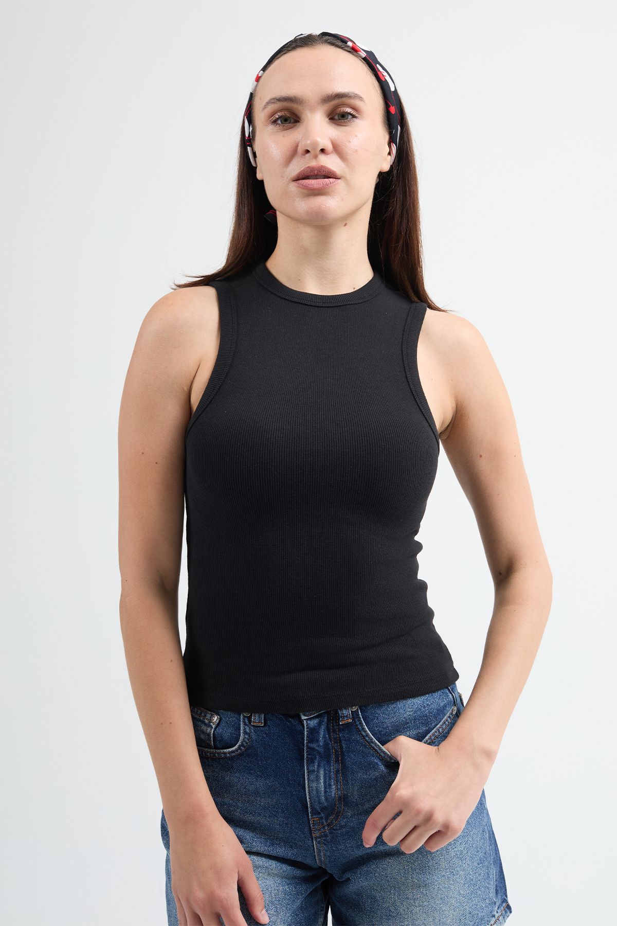 JUD Barra 82003 Siyah Kadın Basic Halter Atlet