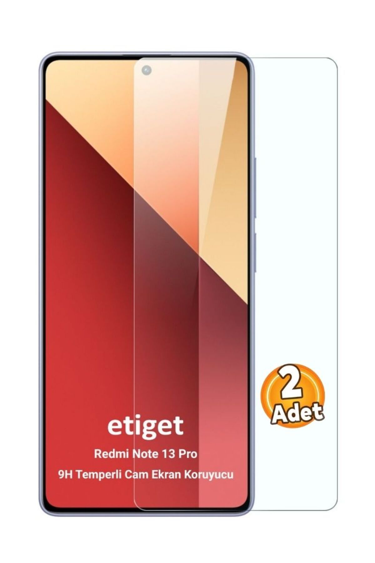 Etiget Xiaomi Redmi Note 13 Pro Temperli 9H Cam Ekran Koruyucu (2 ADET)