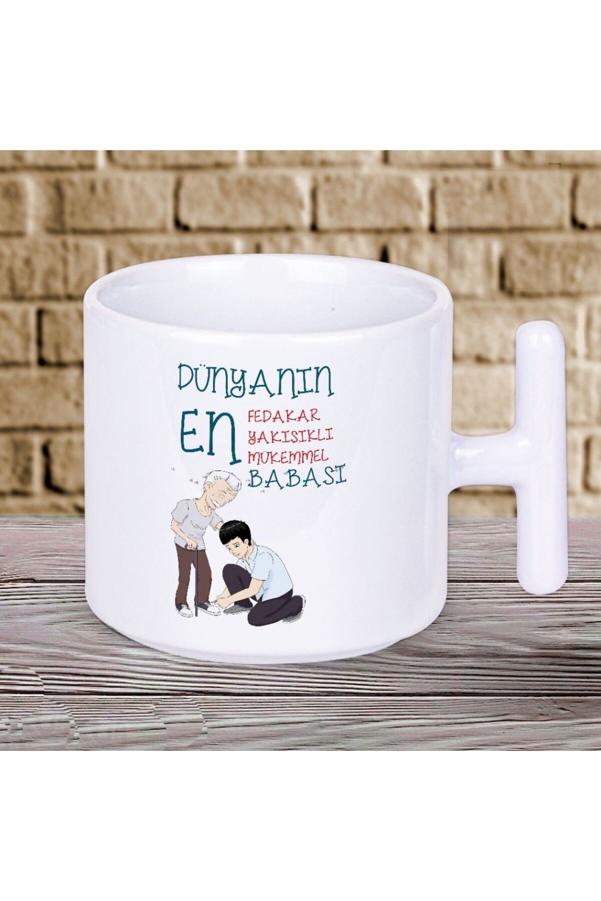 Nostaljik Lezzetler Dünyanın En Fedakar Yakışıklı Mükemmel Babası Babalar Gününe Özel T Kupa Bardak