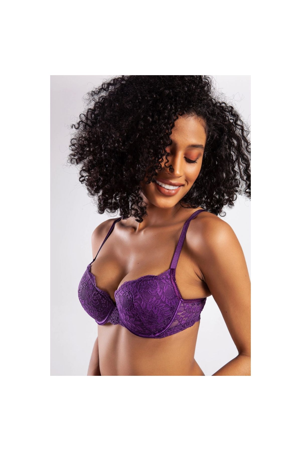 Marsilyan G.Colors Balconette Foam Push Up Bra, Mor Konforlu ve Şık Sütyen