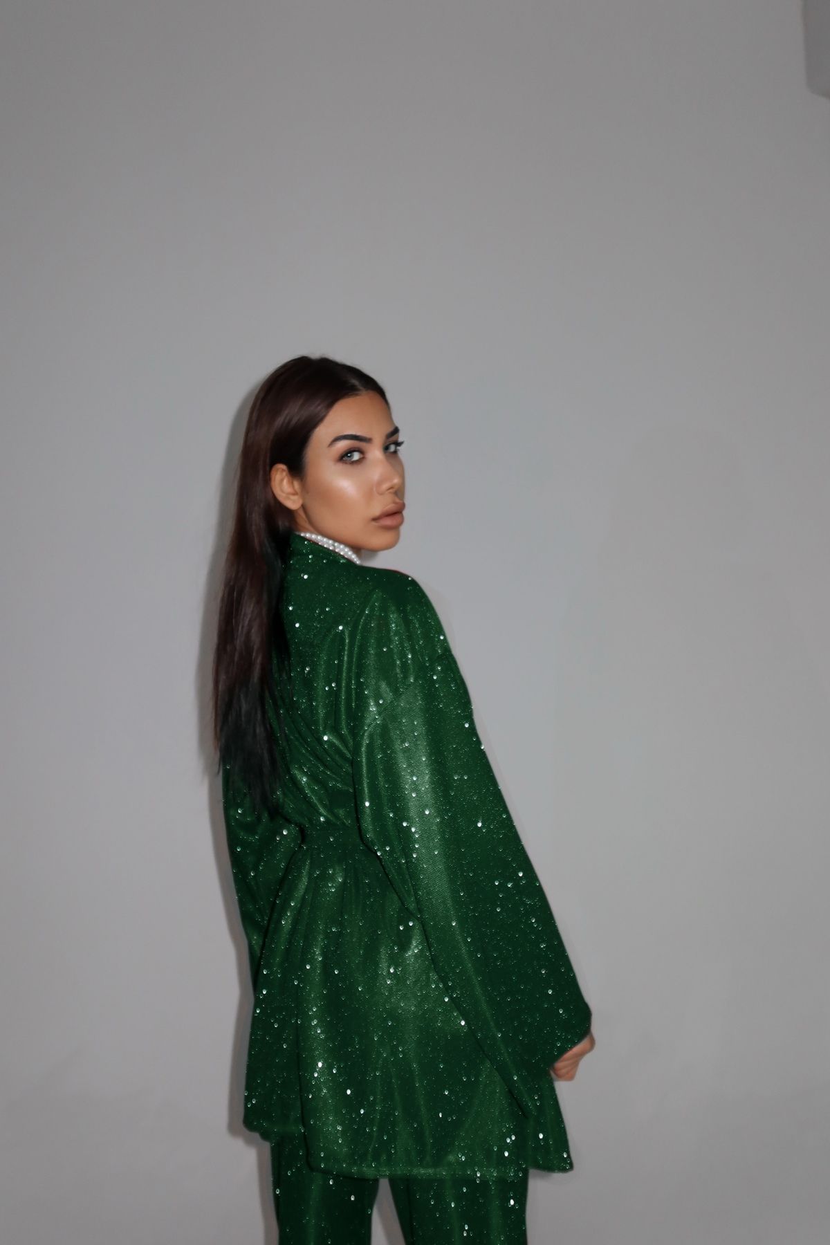 Gülşah Evecen Tesettür Simli Kimono ( SİMLİ KUMAŞ SİM DÖKME YAPAR )