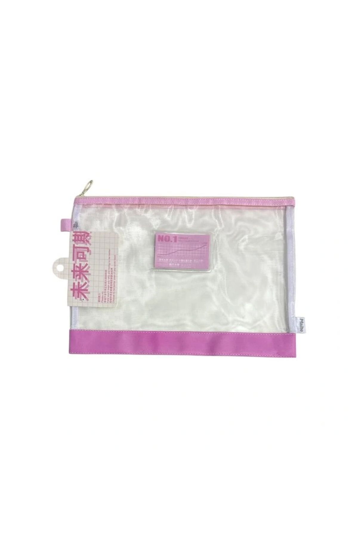 Odak MHR070079 FERMUARLI PVC KART BÖLMELİ FİLELİ A4 ÇANTA ( MESH DOSYA) - TEKLİ