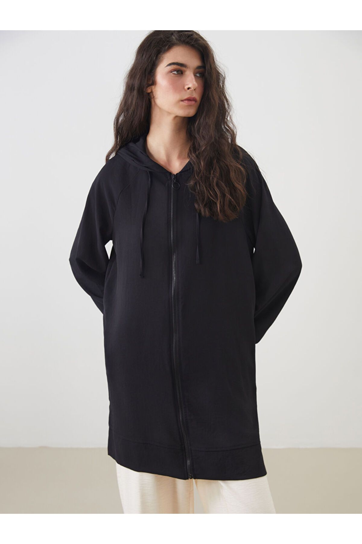 LC Waikiki Yeni Sezon Kapusonlu Oversize Kadin Tunik - S5FG81Z8