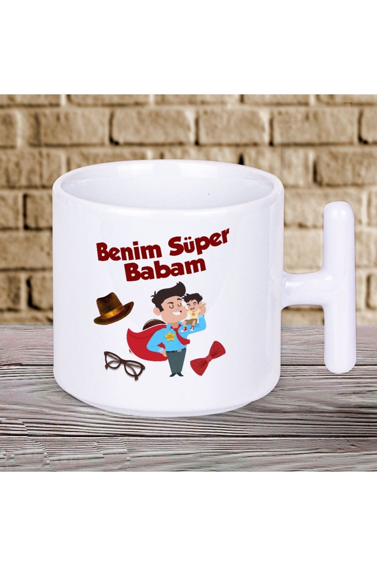Nostaljik Lezzetler Babalık Bir Süper Güçtür! Babalar Gününe Özel Hediyelik T Kupa