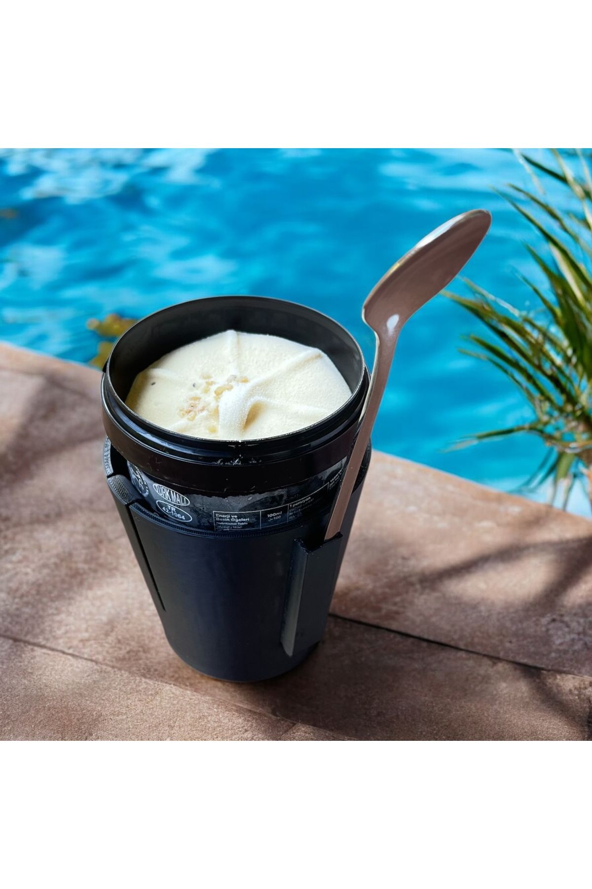 Home Dondurma Tutacağı 500 ml – Ice Cream Holder – Eller Üşümesin - Kaşık Hazneli - Özel tasarım