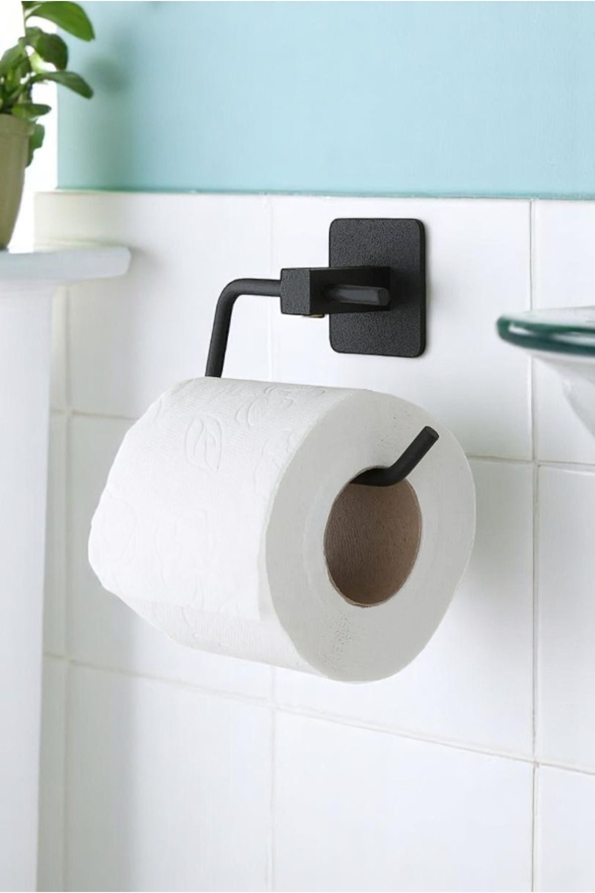 Magic Objects Yapışkanlı Siyah Kısa Tuvalet Kağıdı, Kısa Wc Tuvalet Kağıtlığı
