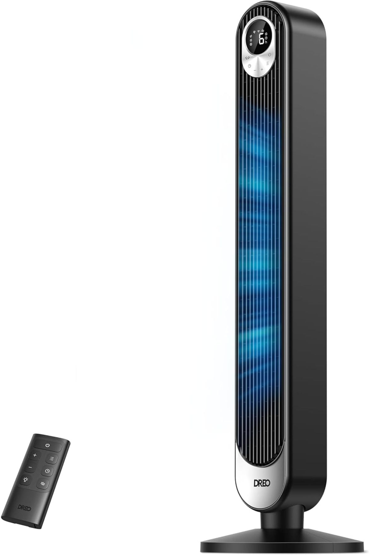 Dreo 25 dB Sessiz Kule Tipi Vantilatör, 42 inç, 9 Hızlı, 90° Salınımlı, Uzaktan Kumandalı