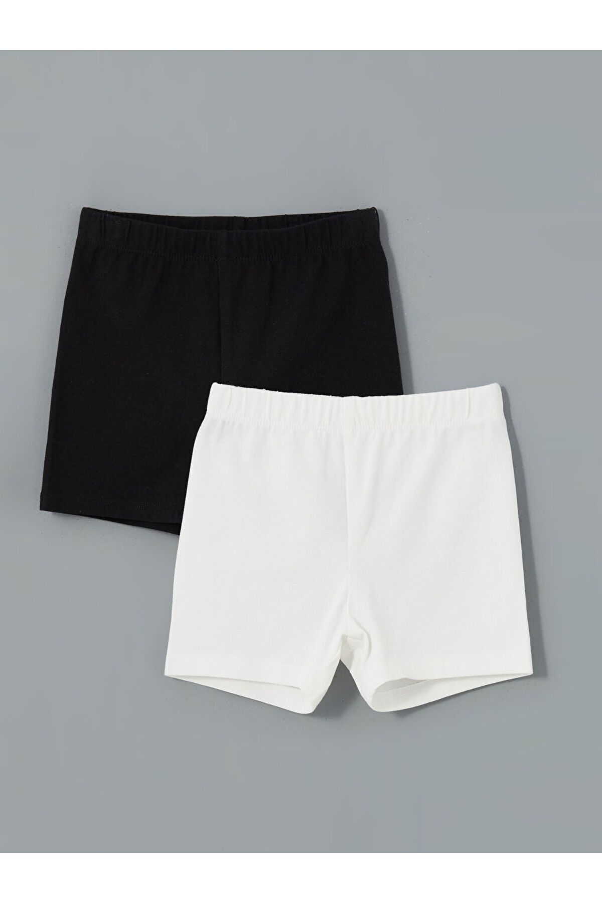 LC Waikiki Yeni Sezon Beli Lastikli Basic Kiz Cocuk Kisa Tayt 2'li - S5DD78Z1