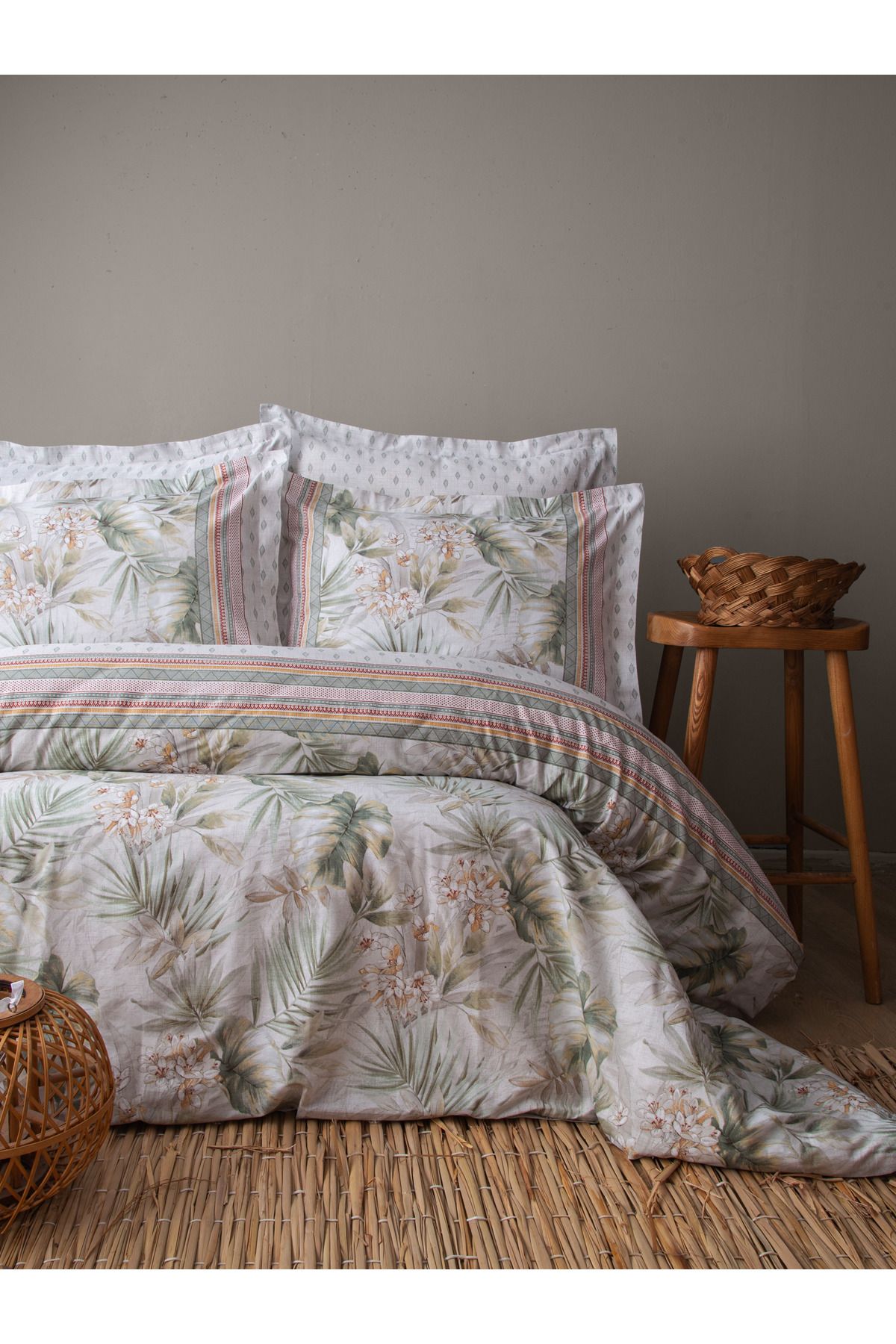 BED LİNE SENSES HAVANA NEVRESİM TAKIMI YEŞİL ÇİFT KİŞİLİK