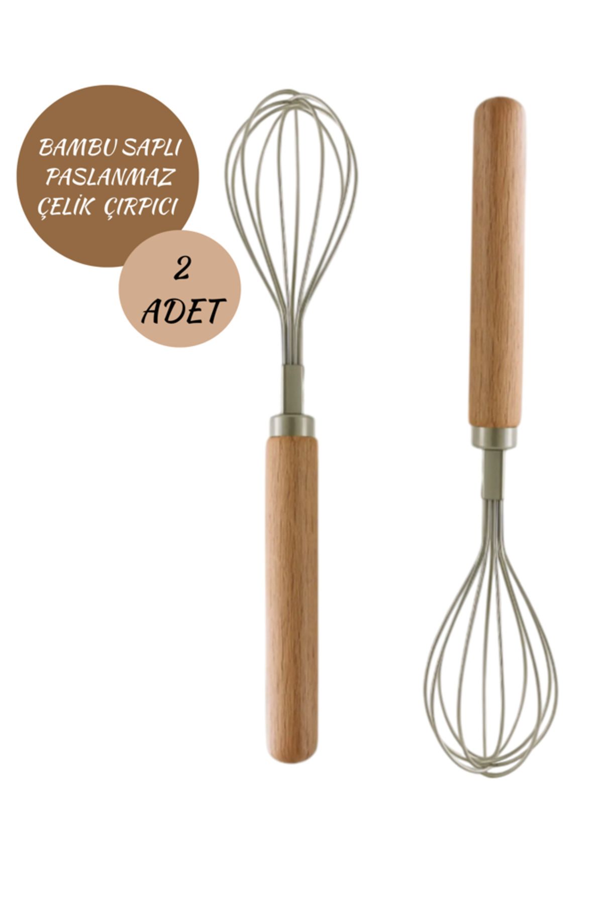 Hilamingo Home 2'li Bambu Saplı Çırpıcı Set (25 cm * 5.2 cm)