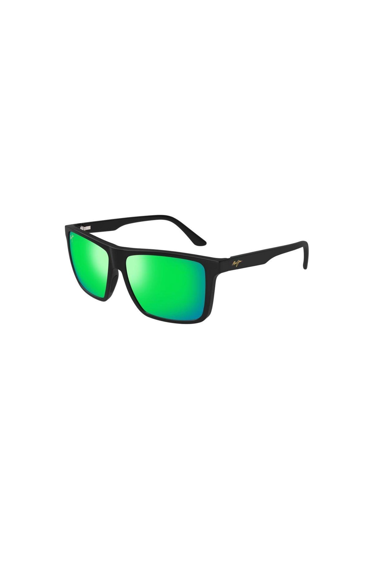 Maui Jim 610 02A 59 Polarize Aynalı Unisex Kare Siyah Kemik Güneş Gözlüğü