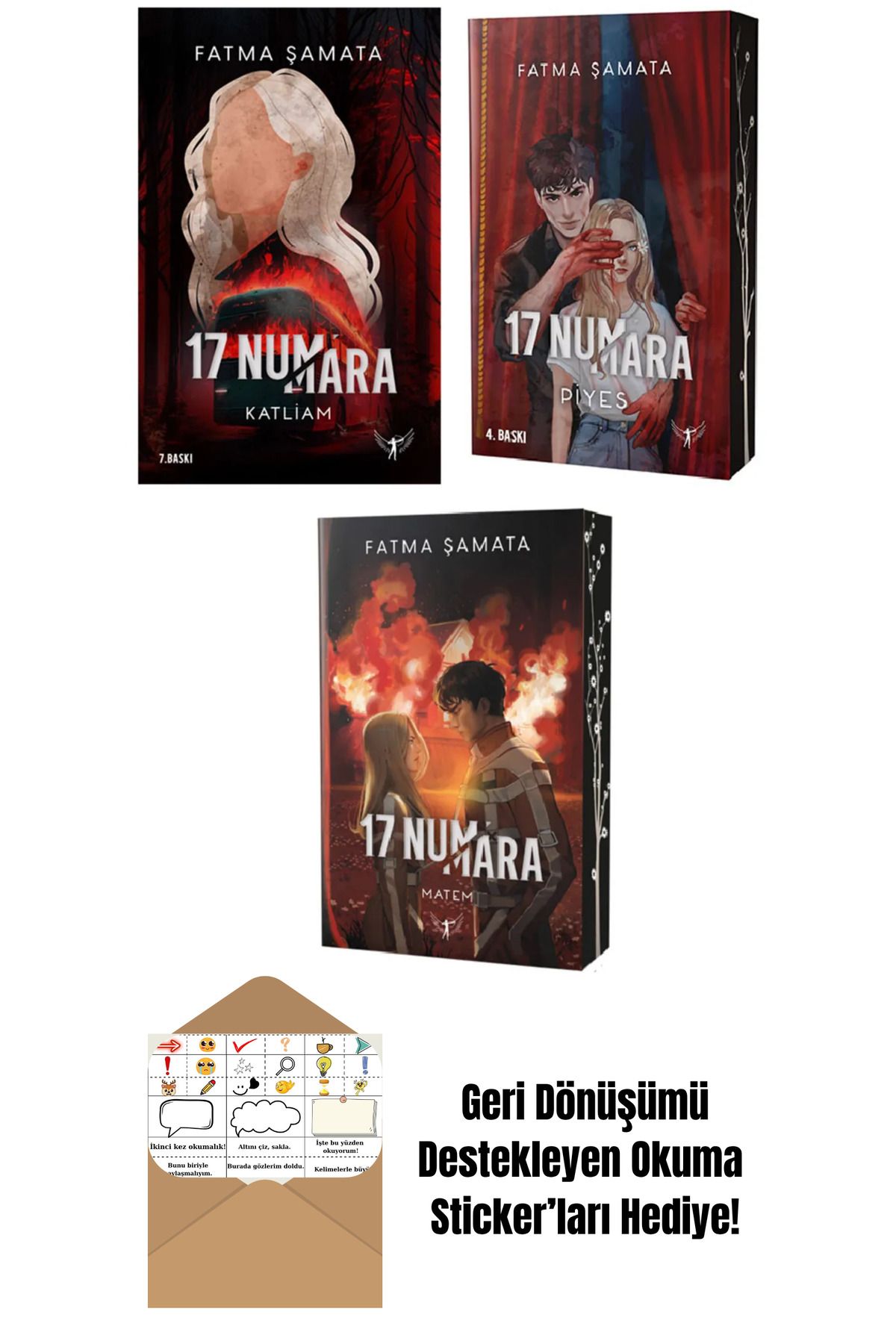 Artemis Yayınları 17 Numara Serisi 3 Kitap Set + Okuma Sticker'ları