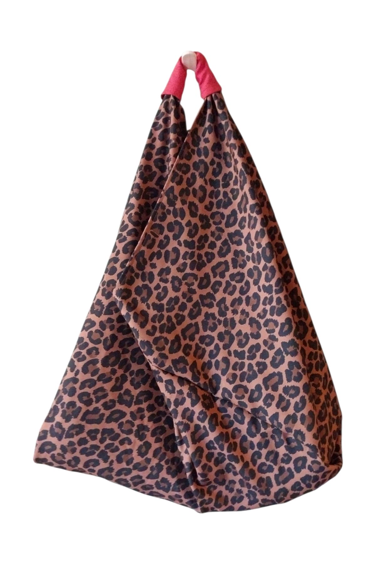handedizayn Hande Dizayn Origami Model Leopar 5 Desenli Kadın Plaj Günlük Omuz Çantası (Büyük Boy)