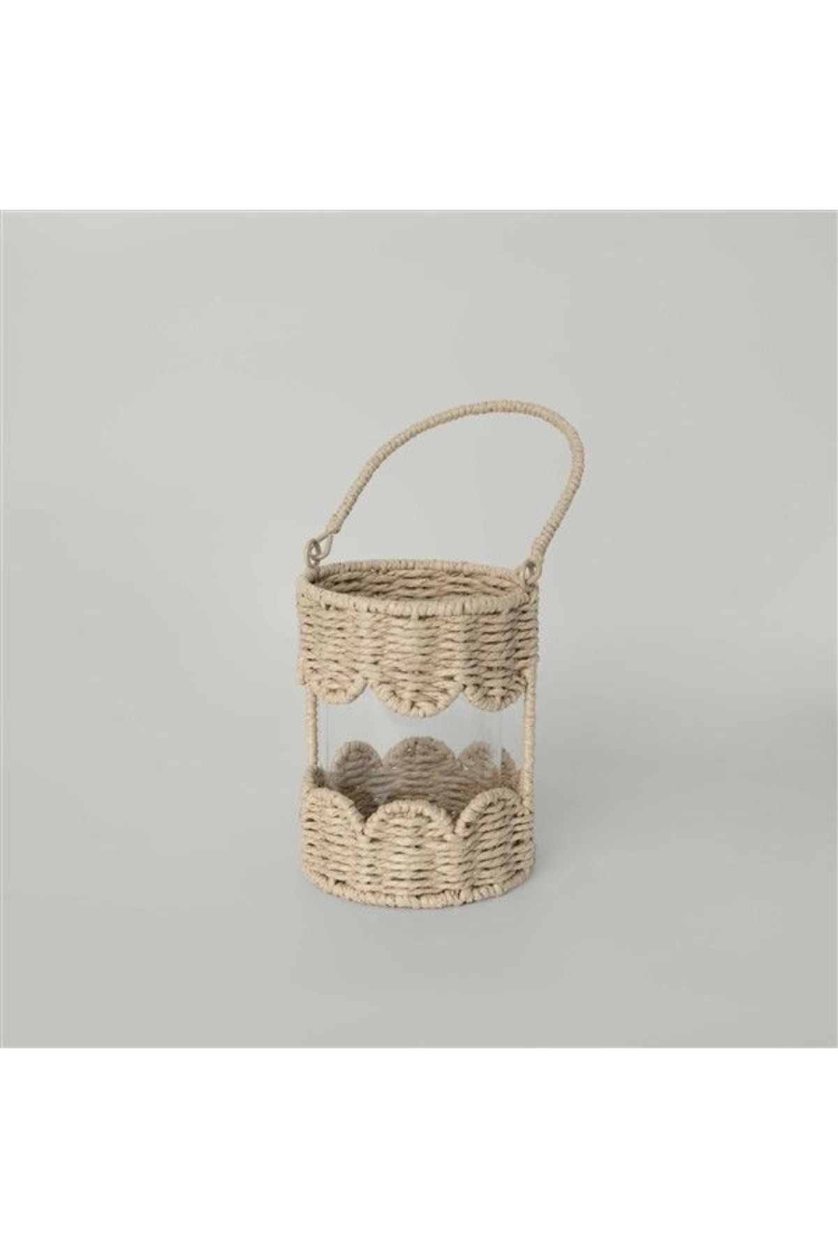Linens Straw 14x14x32 cm Fener Natural