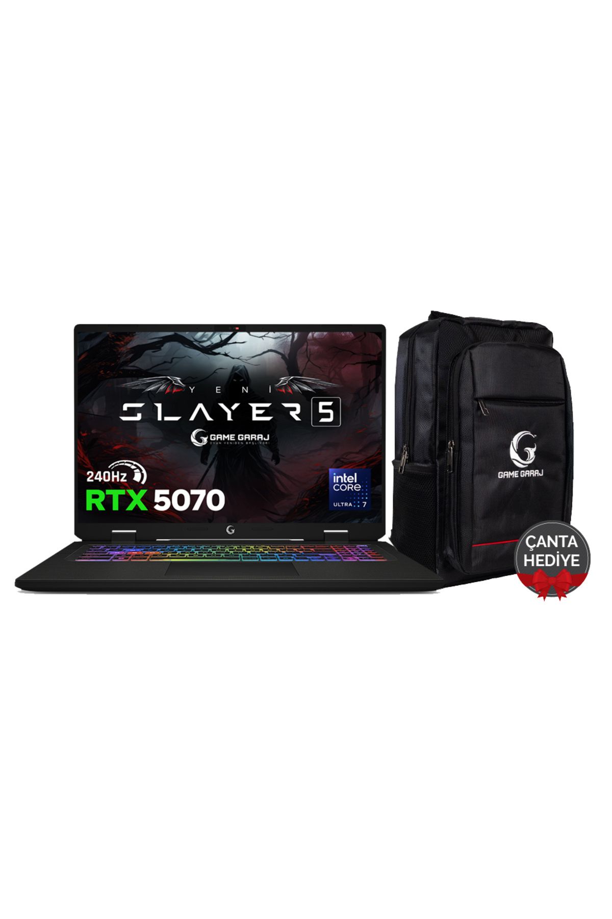 Game Garaj Slayer5 7XL-5070 C2 Intel U7 255HX 32GB 1TB RTX5070 17" QHD+ IPS 240Hz DOS Gaming Laptop