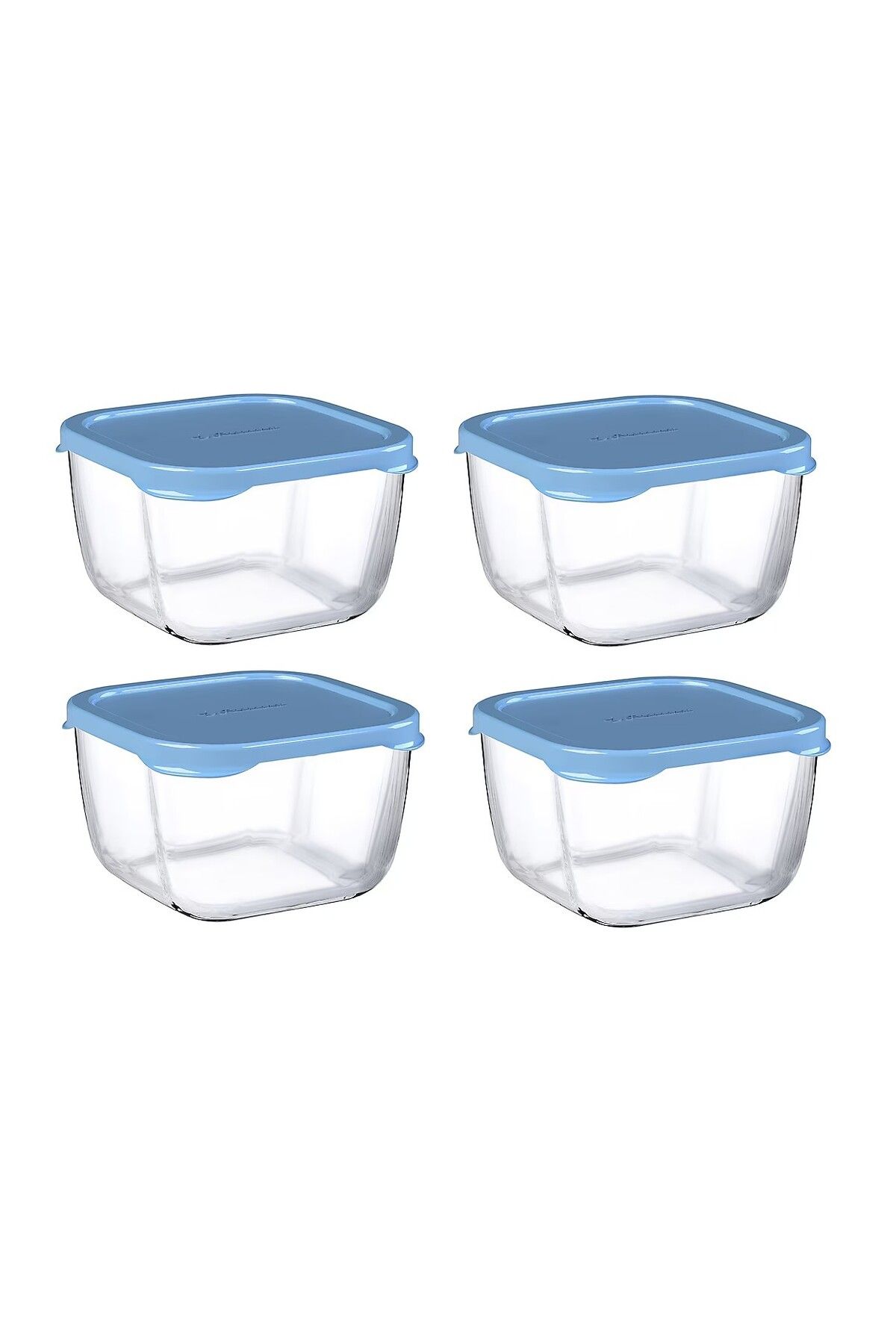 Paşabahçe 53223 snowbox 4 lü cam saklama kabı 275cc mavi