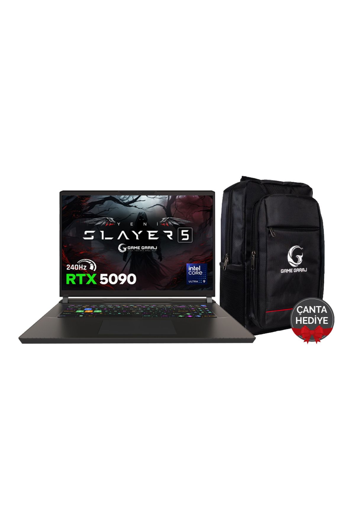 Game Garaj Slayer5 9XL-5090 C3 Intel U9 275HX 64GB 2TB RTX5090 17" QHD+ IPS 240Hz DOS Gaming Laptop