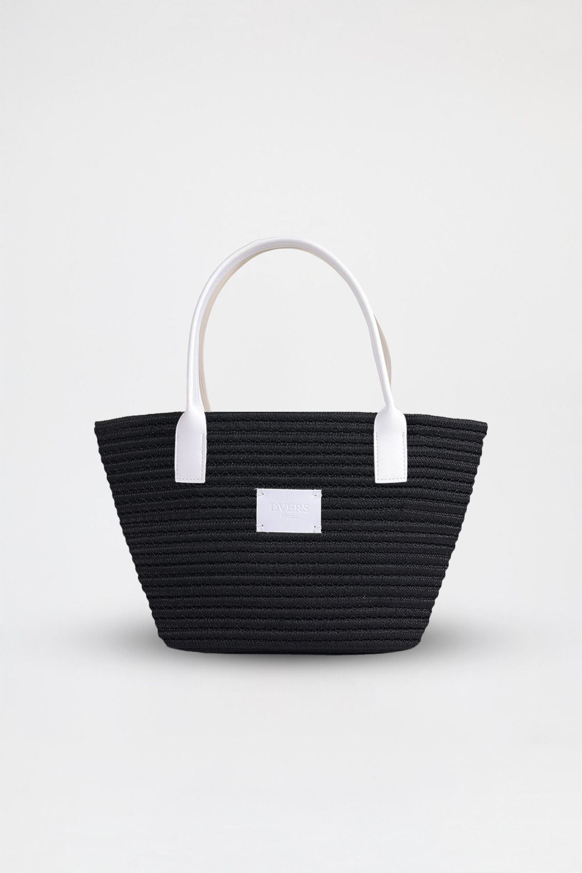 D'VERS Handmade Astarlı Hasır Tote Günlük Şık Tasarım, Geniş İç Hacim, Plaj ve Omuz Çantası