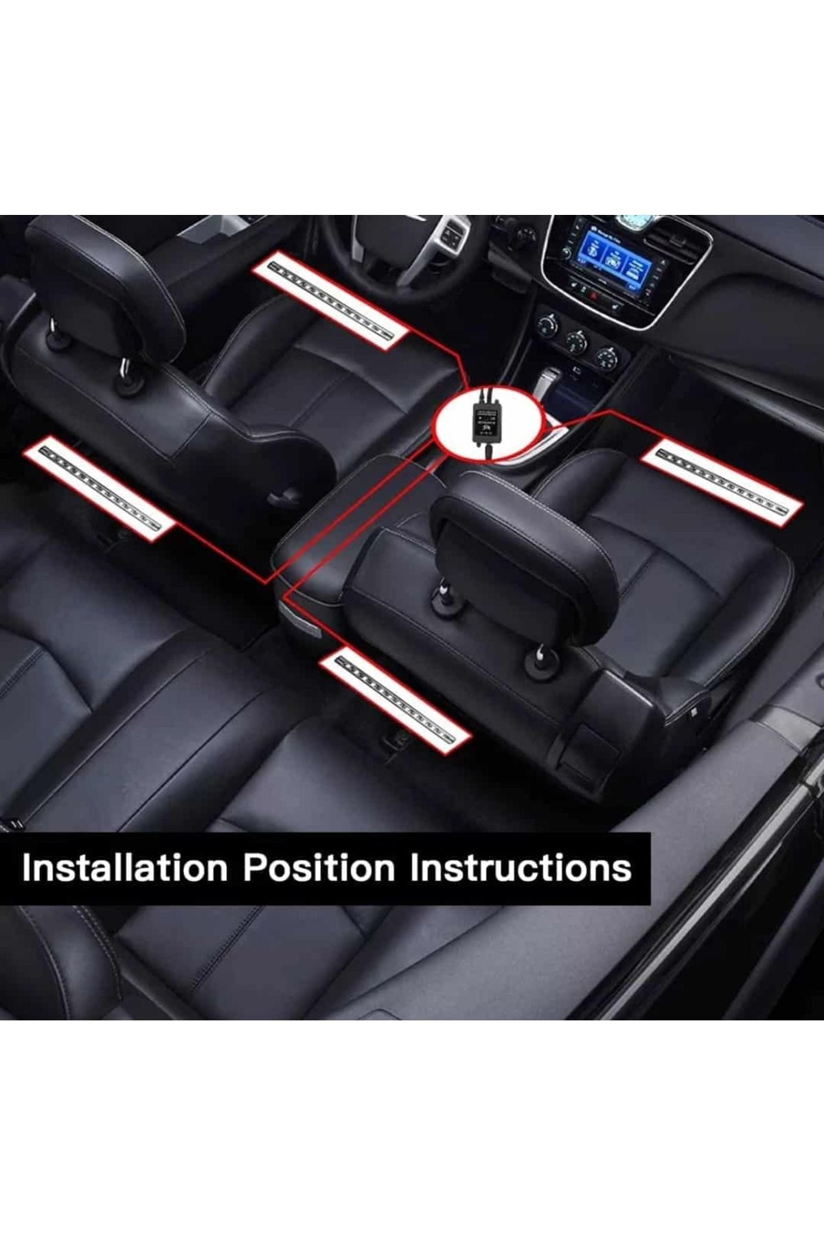 AUTOREY-Kit de lumini ambientale auto pentru interior cu 18 LED-uri RGB, conexiune USB, control prin aplicație, intensitate reglabilă 11