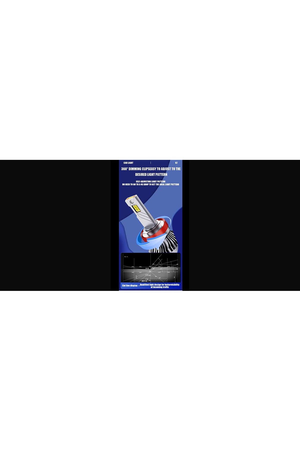 AUTOREY-Becuri auto LED SUPER CSP H4, iluminare 360° cu cipuri CSP, 6000K, alb rece, 136W, 30000LM, Canbus 6