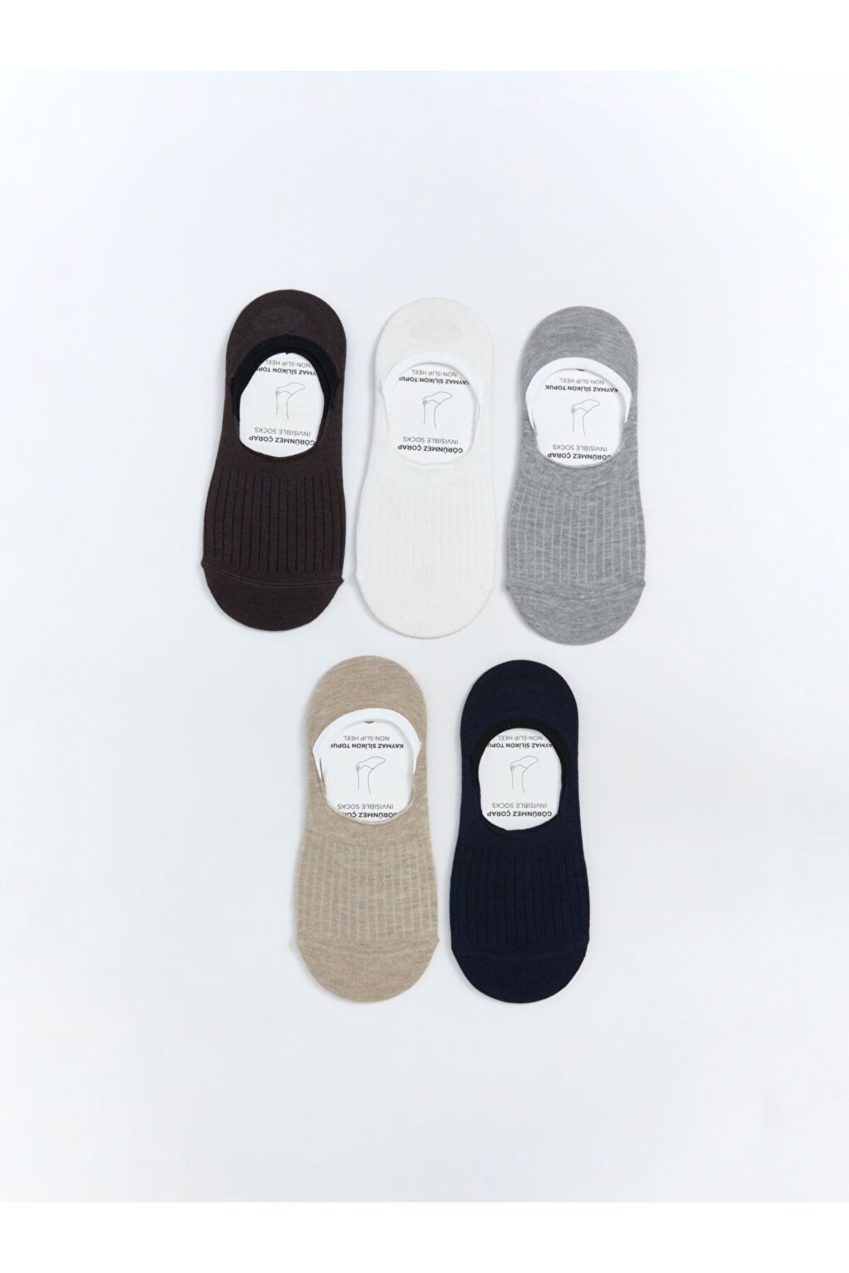 LC Waikiki Yeni Sezon Duz Erkek Babet Corap 5'li - S5Q033Z8